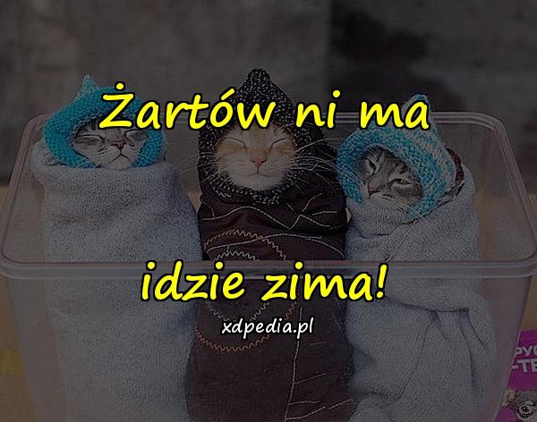 Żartów ni ma idzie zima