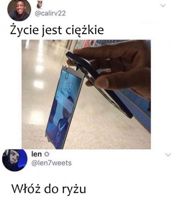 Życie jest ciężkie, Włóż do ryżu