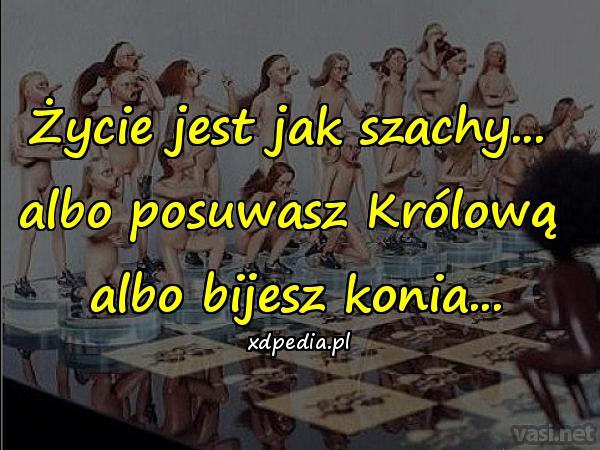 Życie jest jak szachy... albo posuwasz Królową albo bijesz