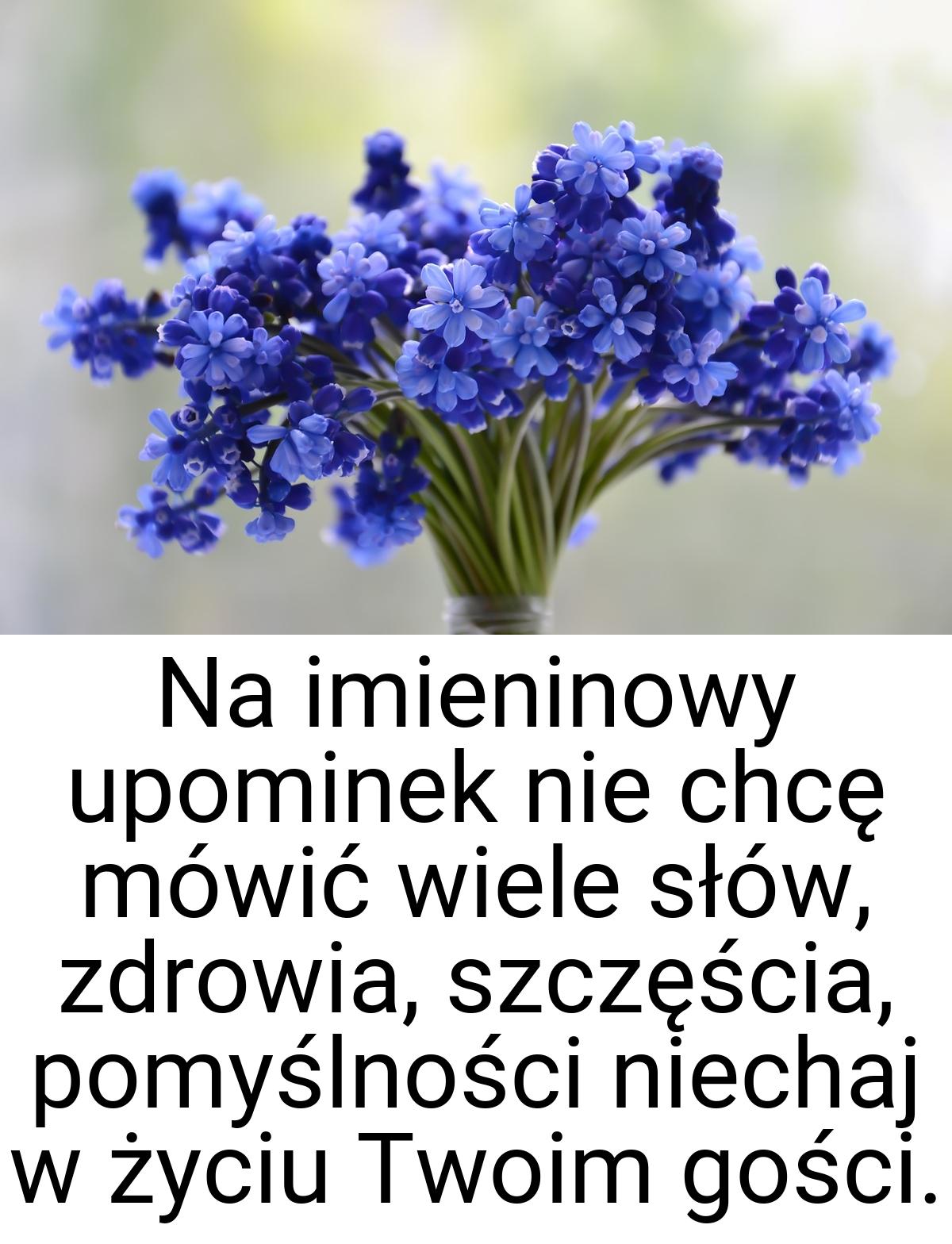 Na imieninowy upominek nie chcę mówić wiele słów, zdrowia