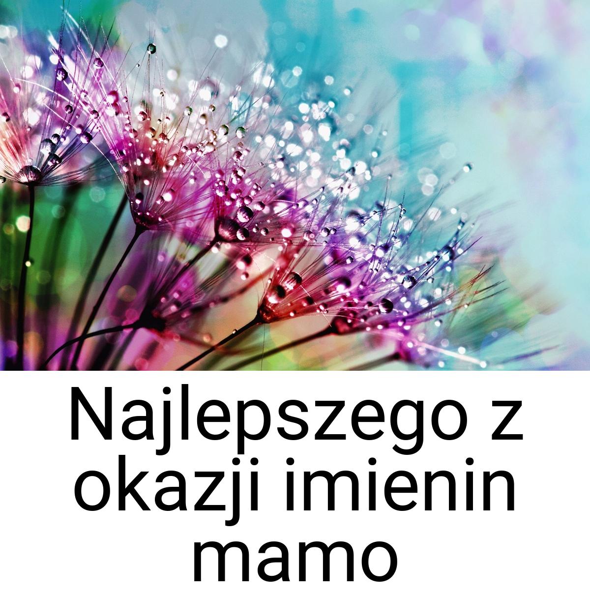 Najlepszego z okazji imienin mamo