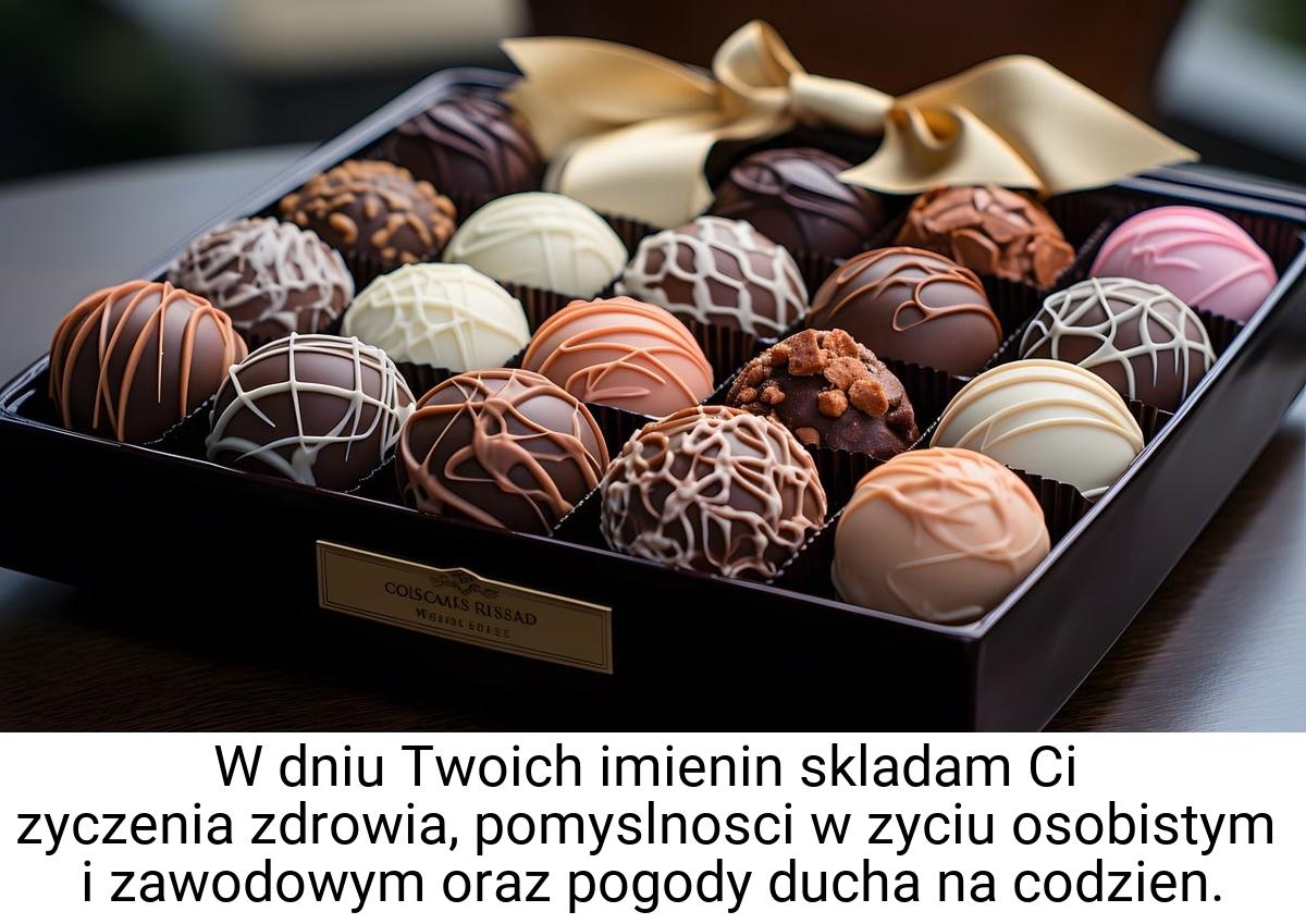 W dniu Twoich imienin skladam Ci zyczenia zdrowia