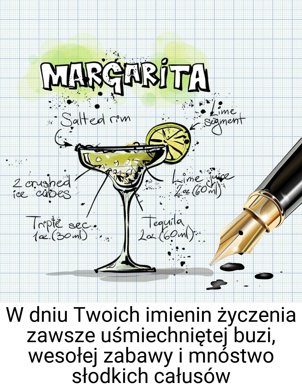 W dniu Twoich imienin życzenia zawsze uśmiechniętej buzi