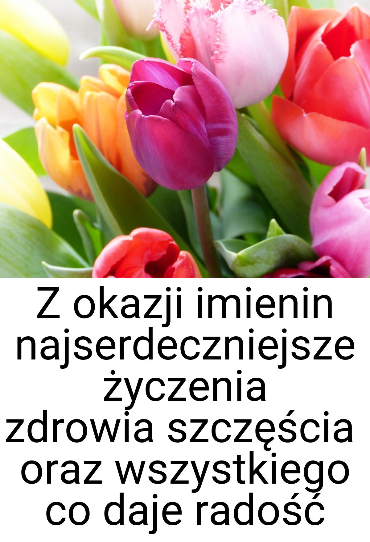 Z okazji imienin najserdeczniejsze życzenia zdrowia