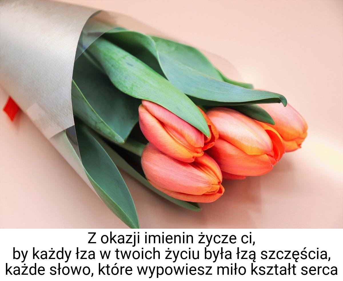 Z okazji imienin życze ci, by każdy łza w twoich życiu była