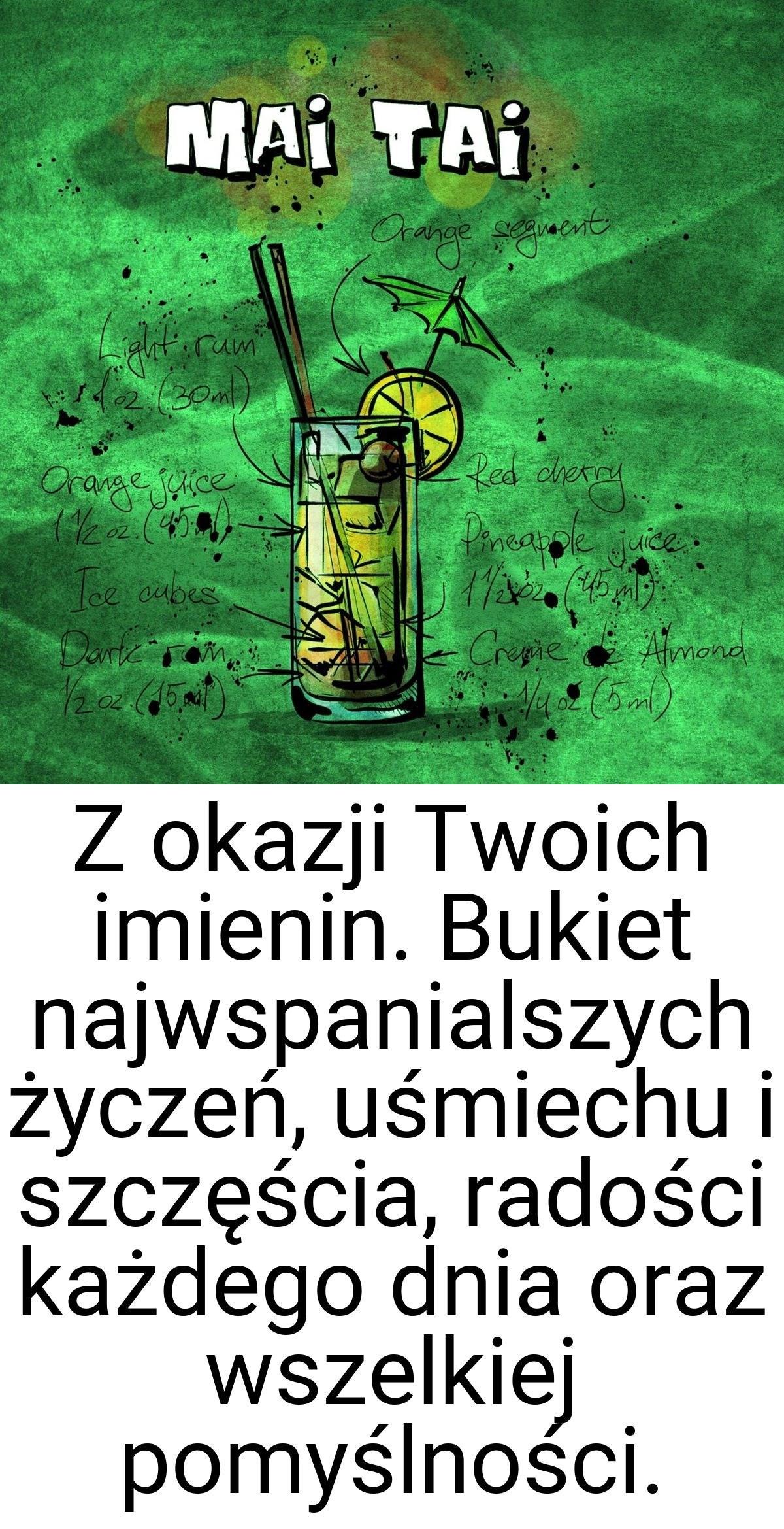 Z okazji Twoich imienin. Bukiet najwspanialszych życzeń