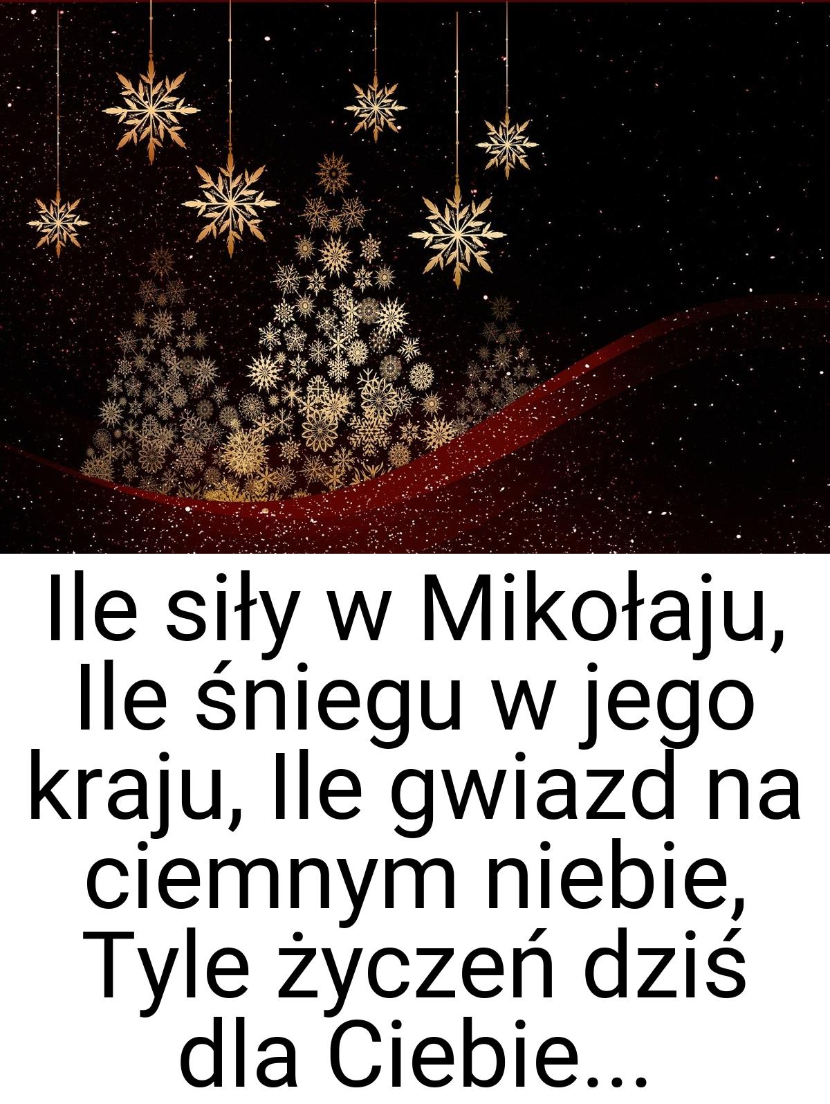 Ile siły w Mikołaju, Ile śniegu w jego kraju, Ile gwiazd na