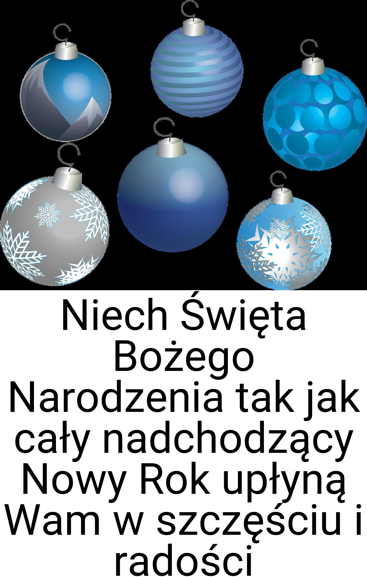 Niech Święta Bożego Narodzenia tak jak cały nadchodzący