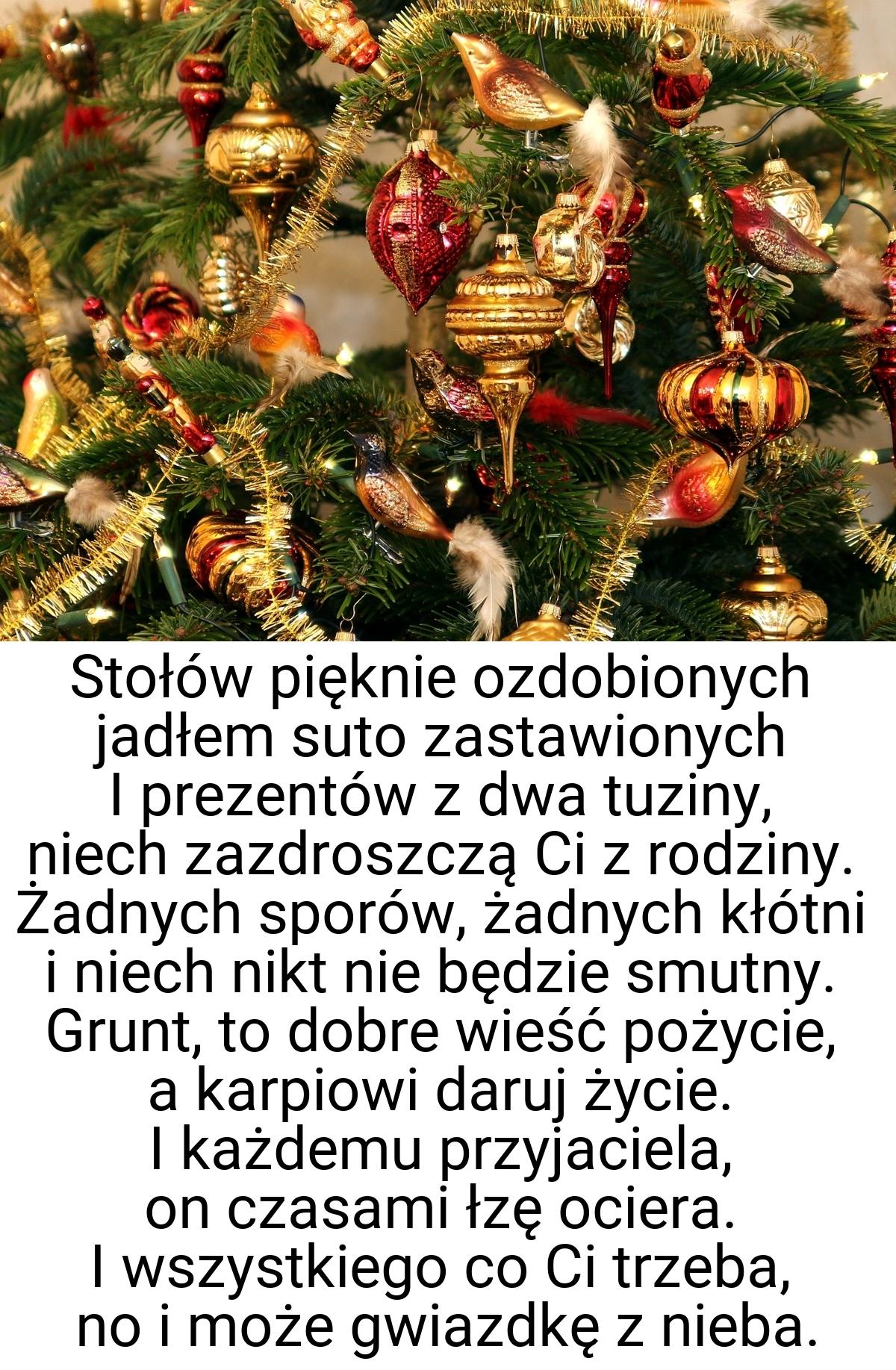 Stołów pięknie ozdobionych jadłem suto zastawionych I