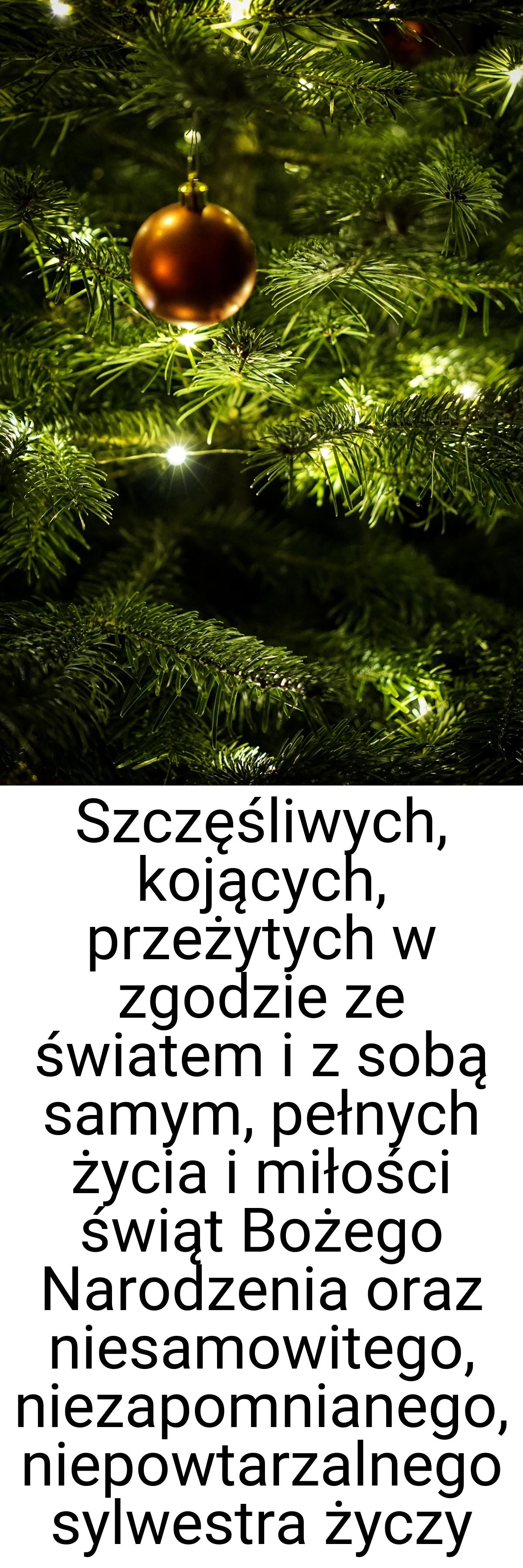 Szczęśliwych, kojących, przeżytych w zgodzie ze światem i z