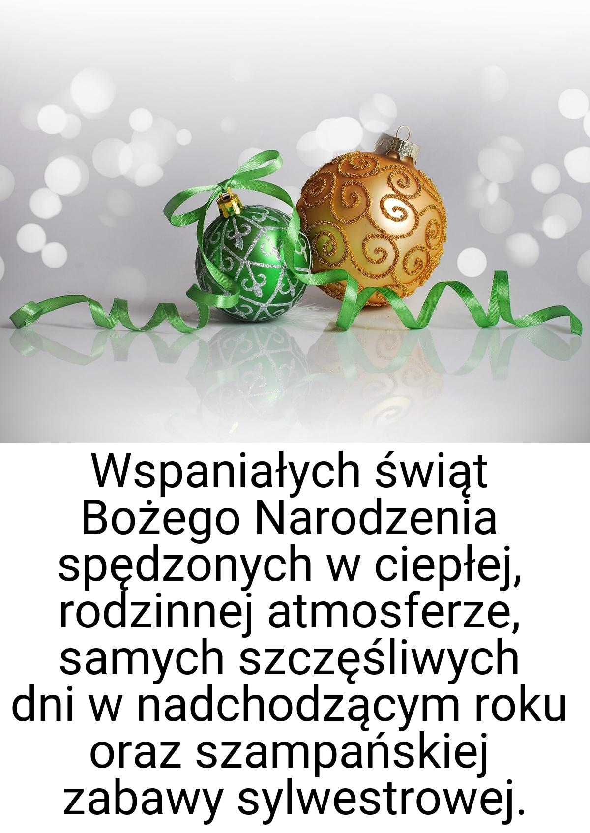 Wspaniałych świąt Bożego Narodzenia spędzonych w ciepłej