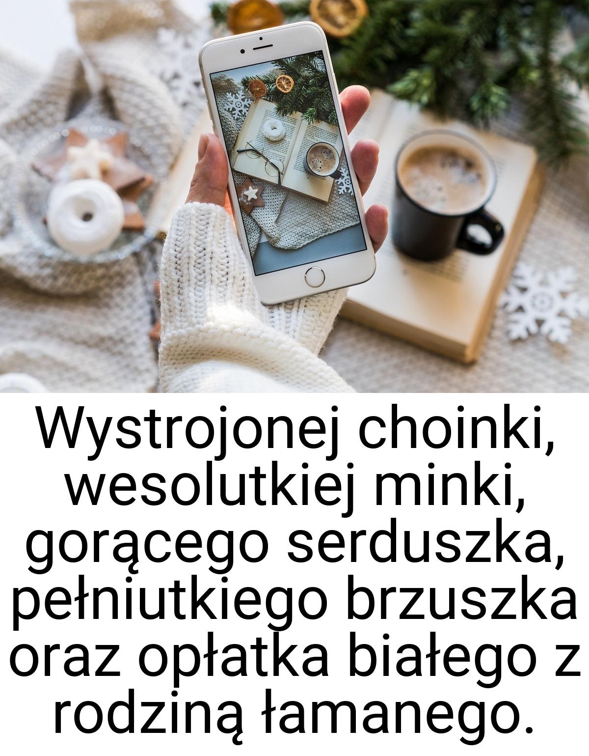 Wystrojonej choinki, wesolutkiej minki, gorącego serduszka