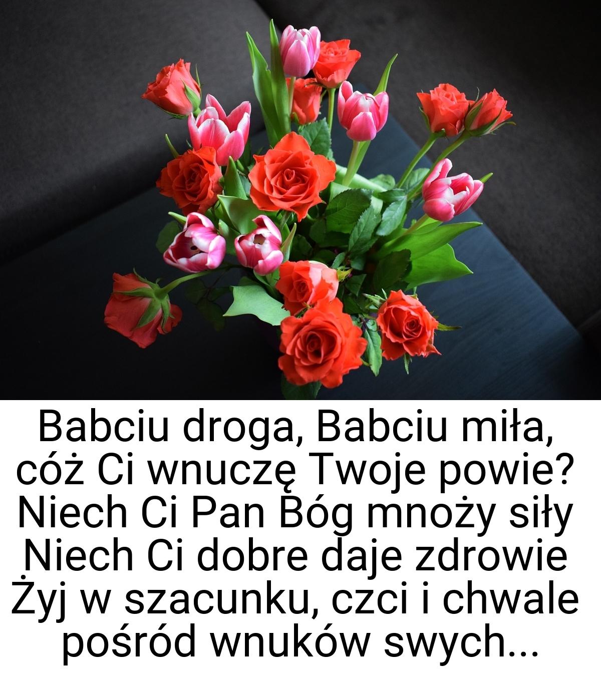 Babciu droga, Babciu miła, cóż Ci wnuczę Twoje powie? Niech