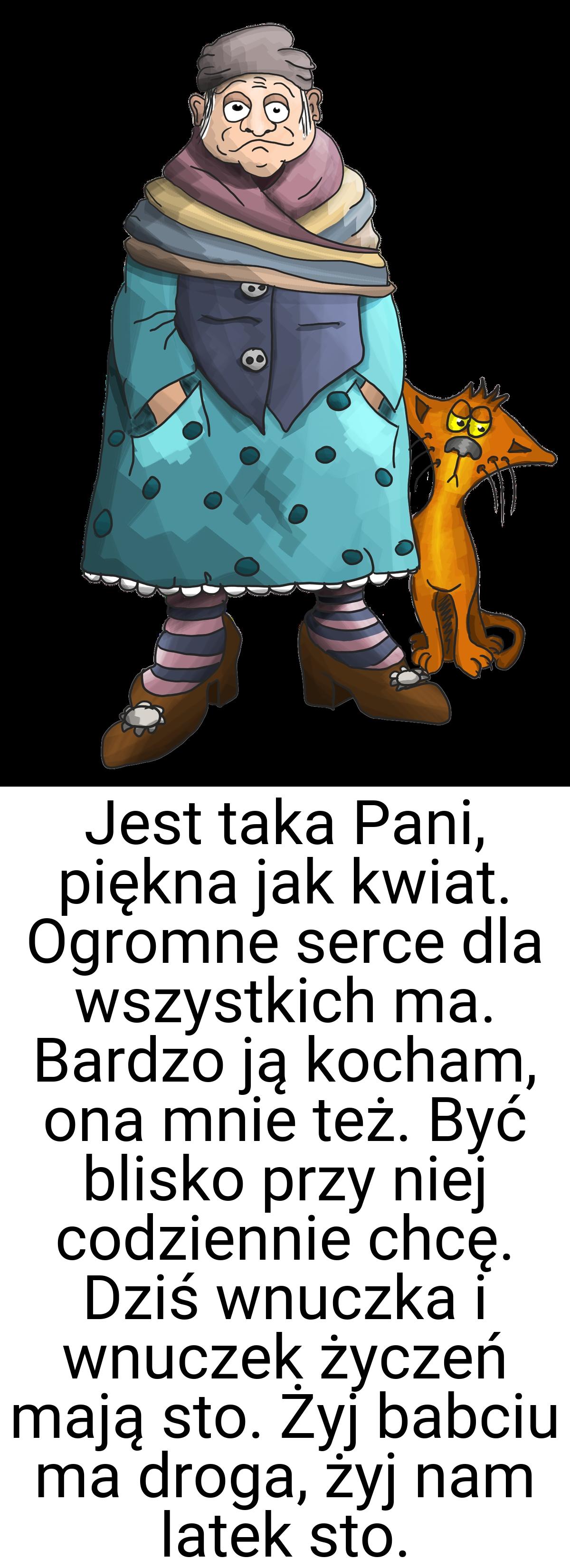 Jest taka Pani, piękna jak kwiat. Ogromne serce dla