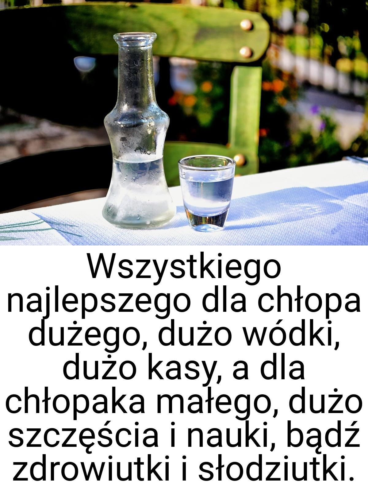 Wszystkiego najlepszego dla chłopa dużego, dużo wódki, dużo