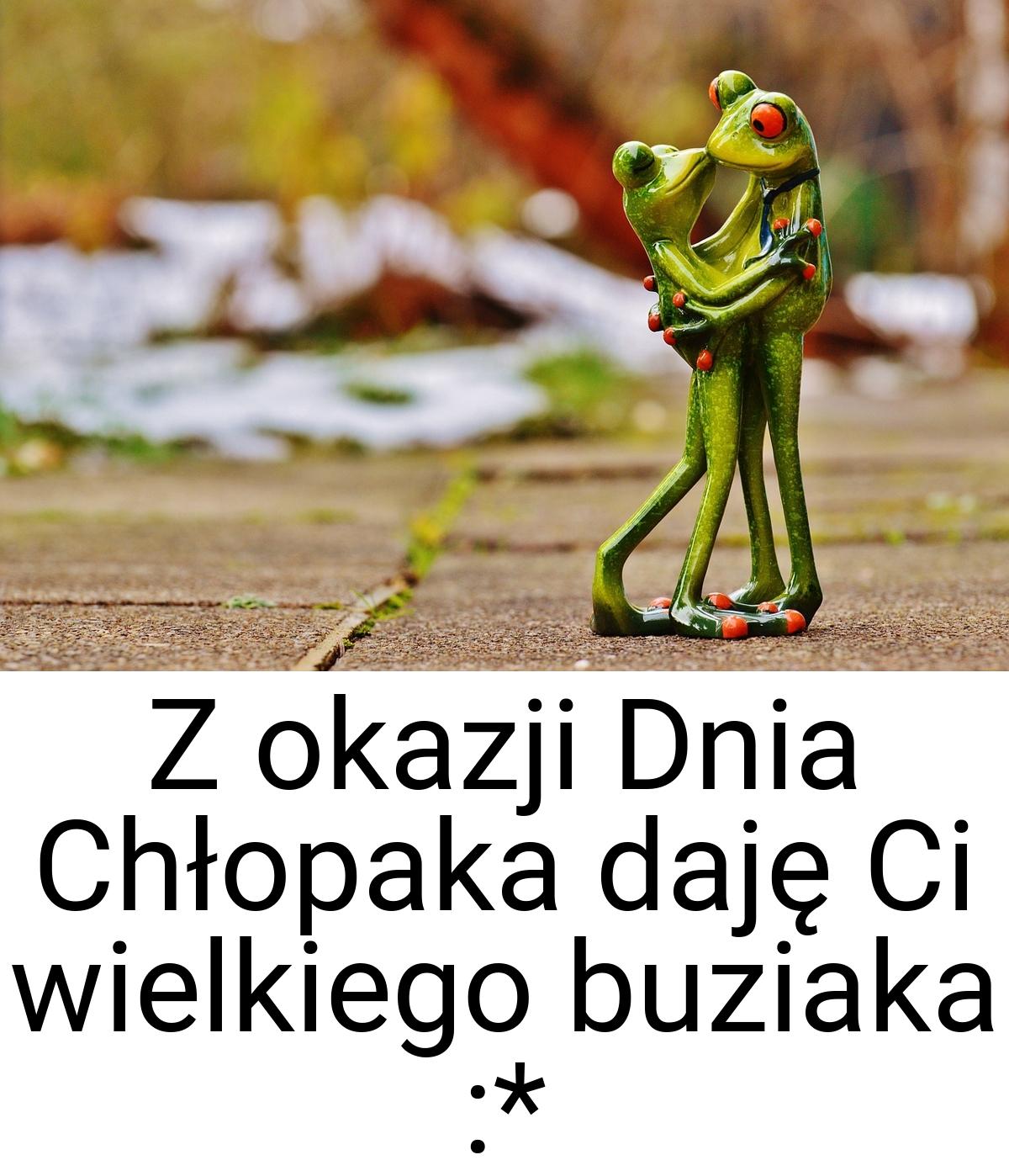 Z okazji Dnia Chłopaka daję Ci wielkiego buziaka