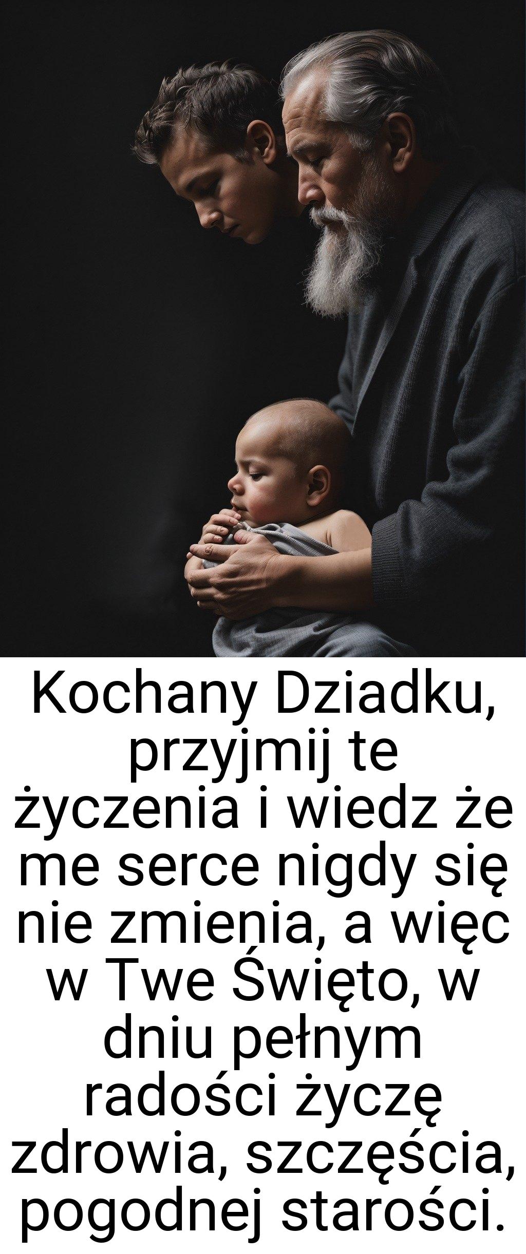 Kochany Dziadku, przyjmij te życzenia i wiedz że me serce