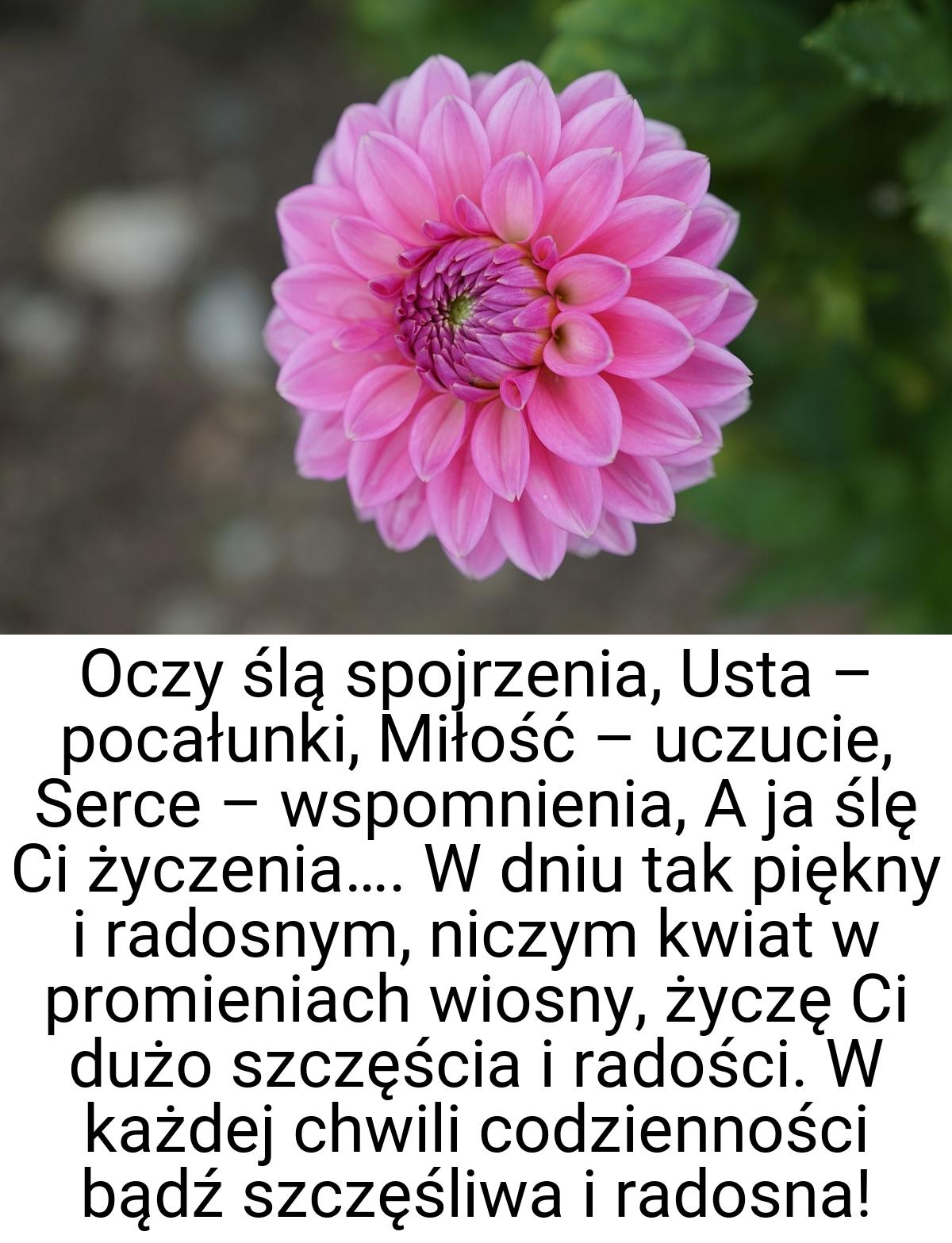 Oczy ślą spojrzenia, Usta – pocałunki, Miłość – uczucie