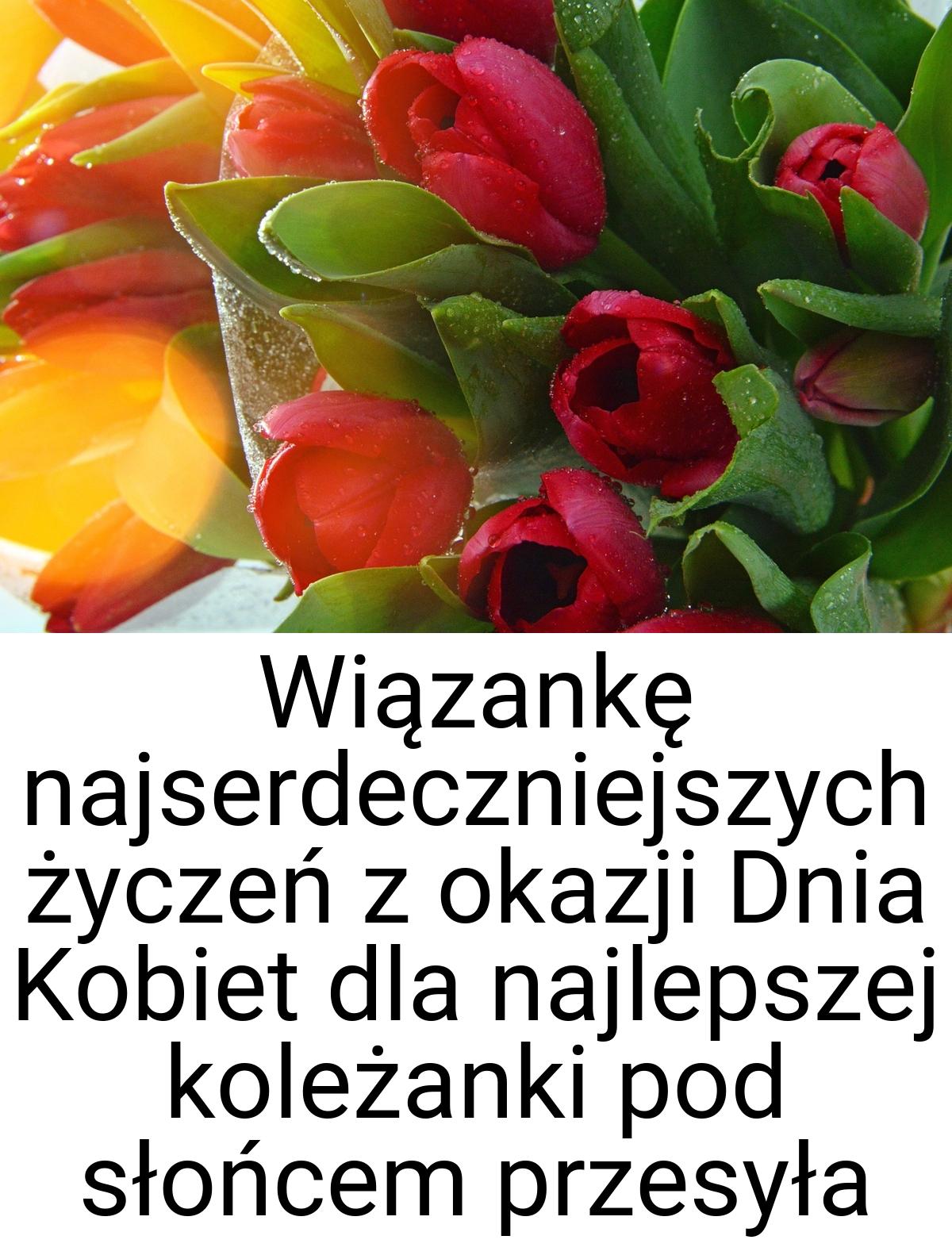 Wiązankę najserdeczniejszych życzeń z okazji Dnia Kobiet