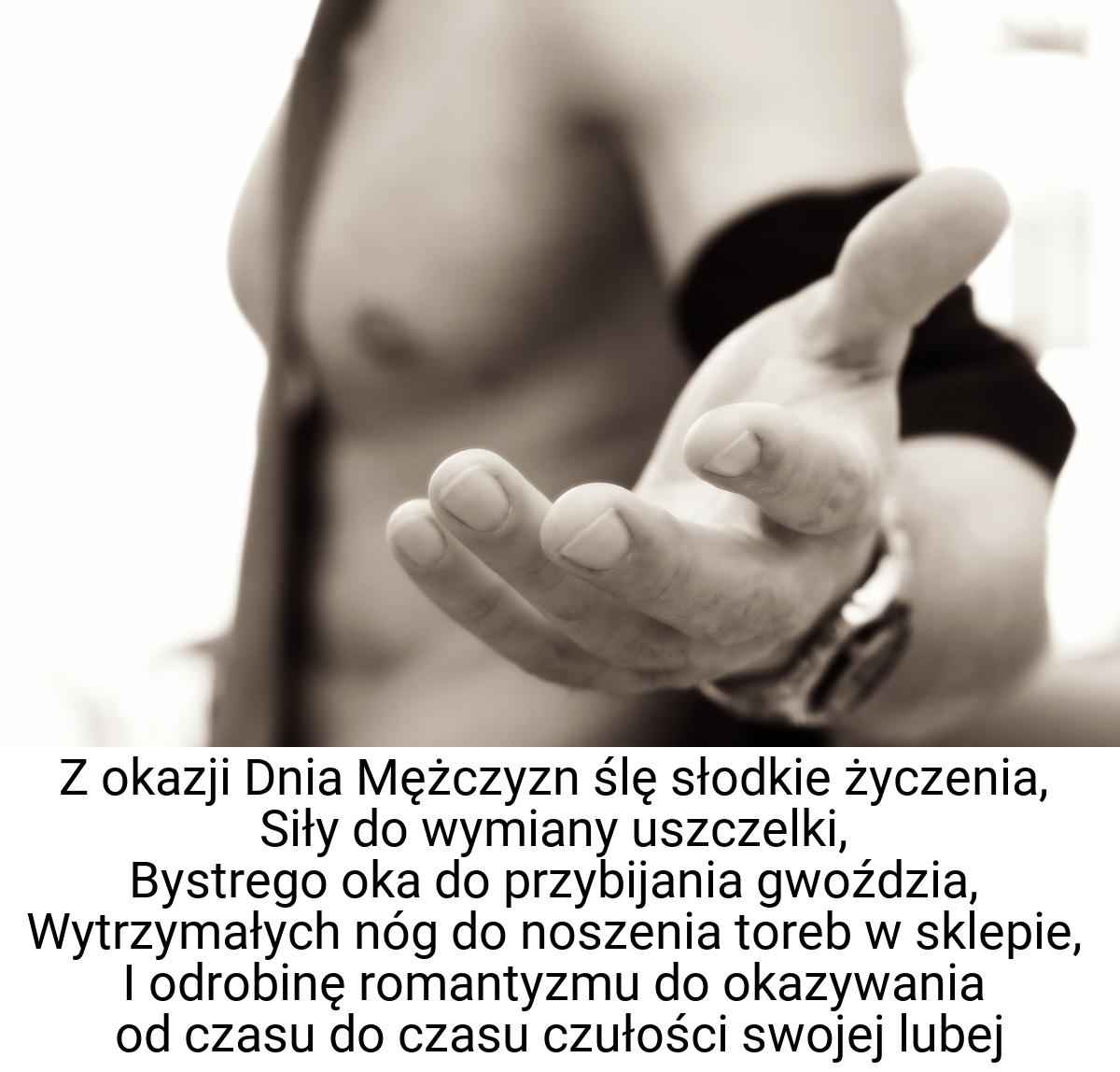 Z okazji Dnia Mężczyzn ślę słodkie życzenia, Siły do