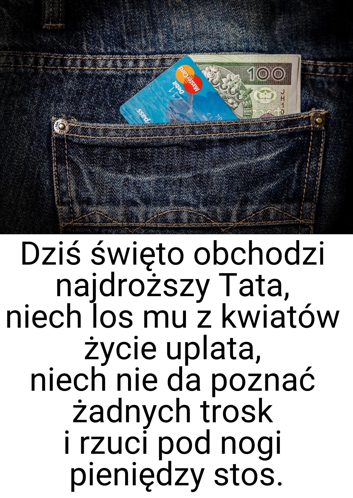 Dziś święto obchodzi najdroższy Tata, niech los mu z