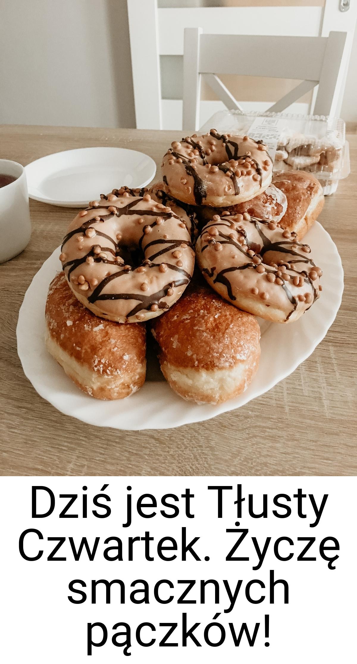 Dziś jest Tłusty Czwartek. Życzę smacznych pączków