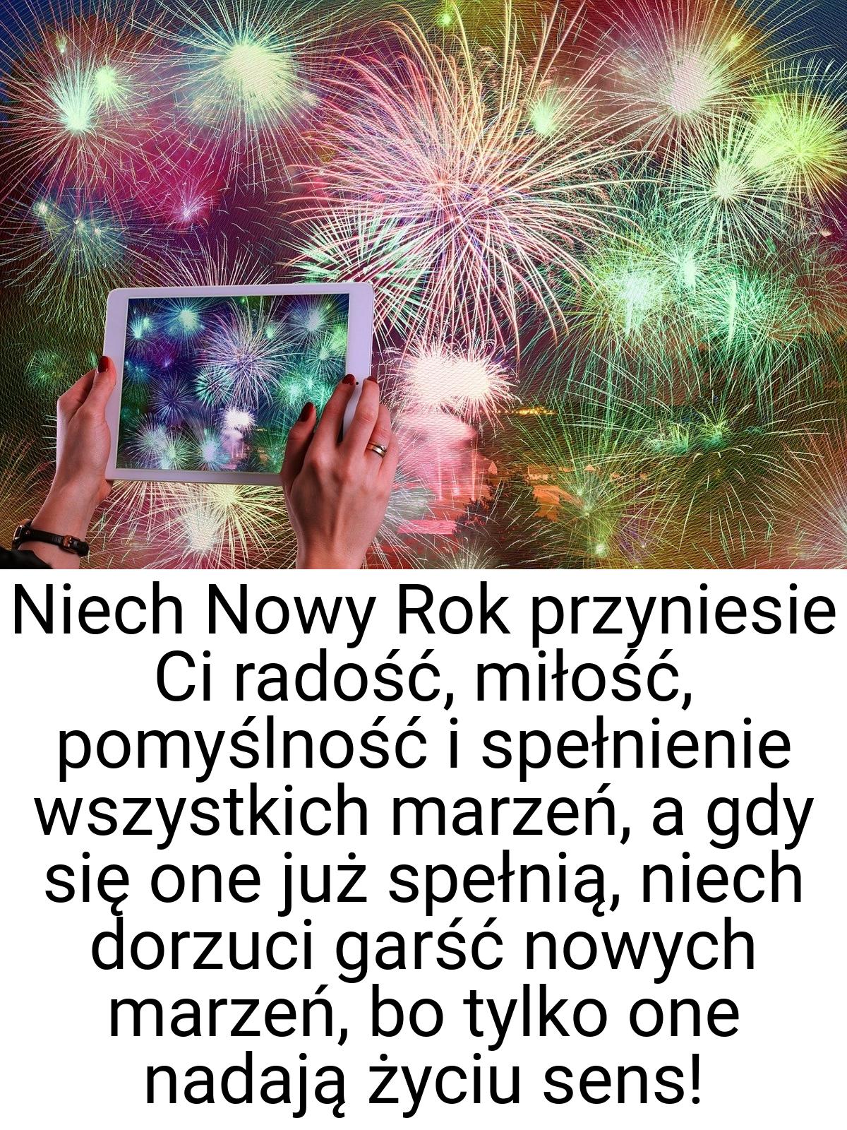 Niech Nowy Rok przyniesie Ci radość, miłość, pomyślność i