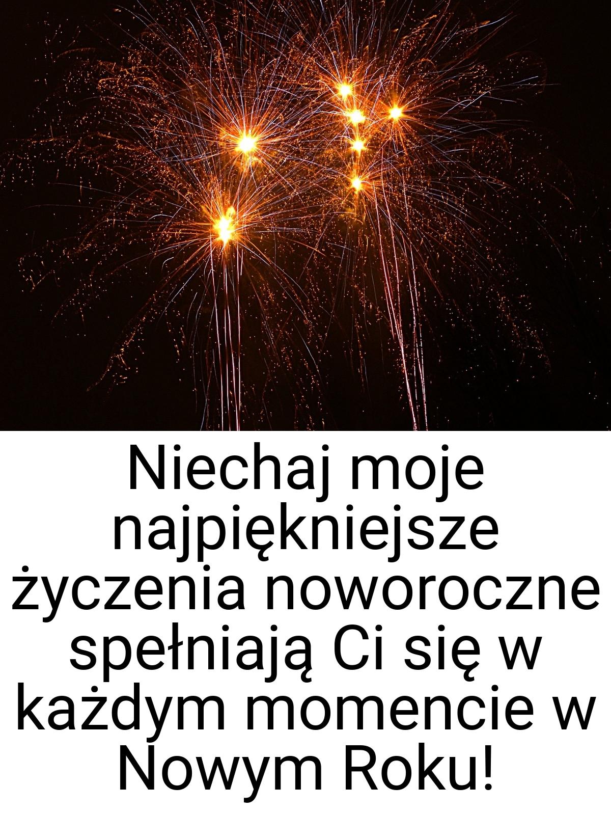 Niechaj moje najpiękniejsze życzenia noworoczne spełniają