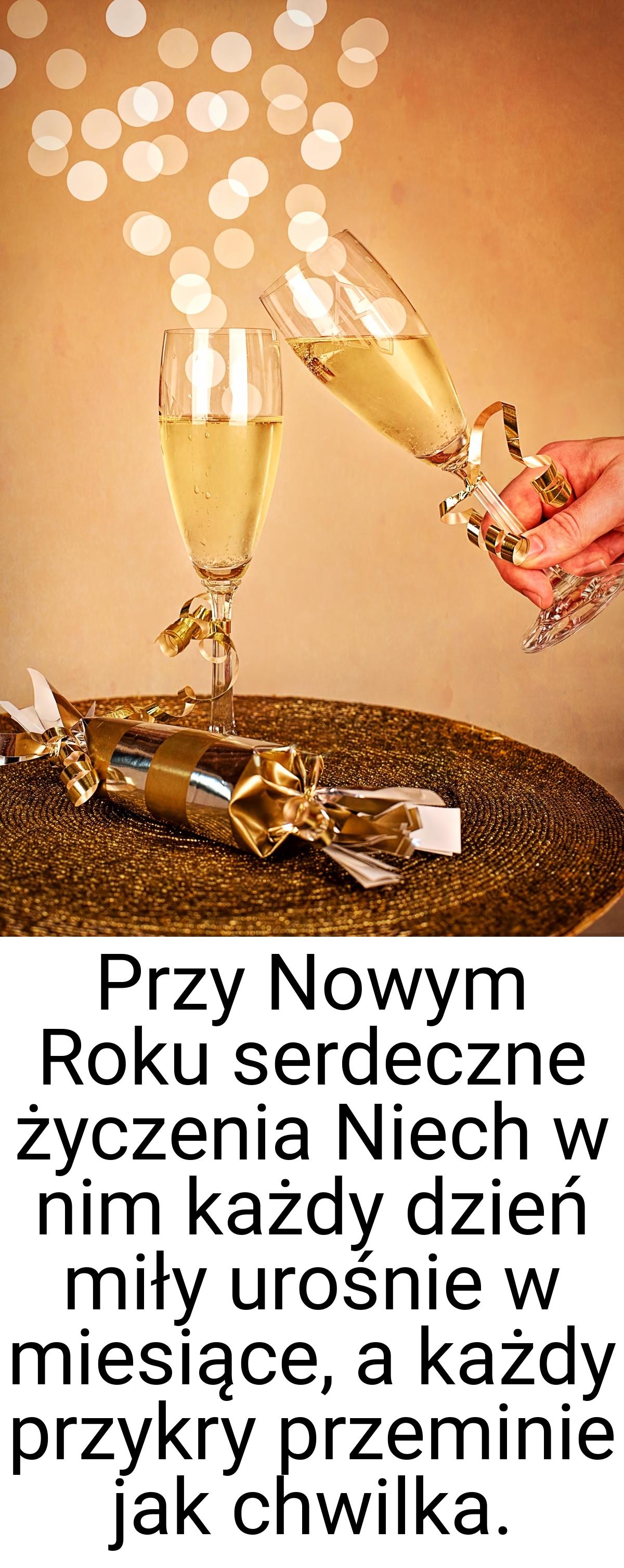 Przy Nowym Roku serdeczne życzenia Niech w nim każdy dzień