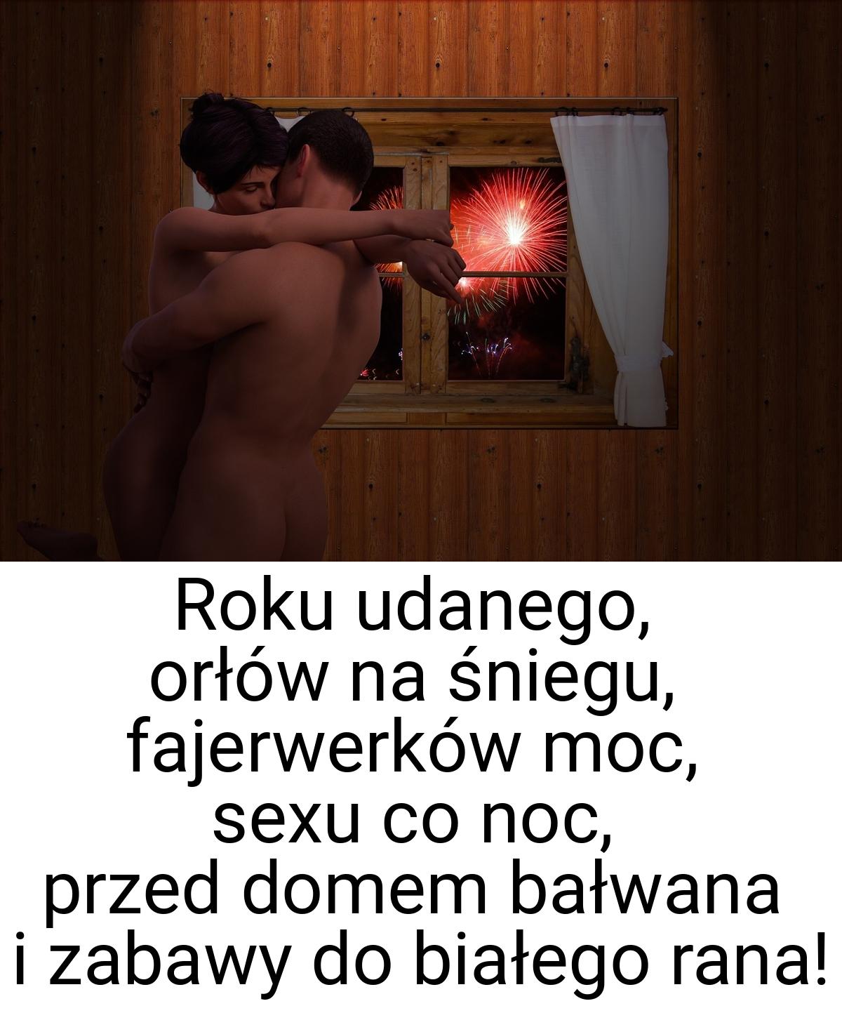 Roku udanego, orłów na śniegu, fajerwerków moc, sexu co