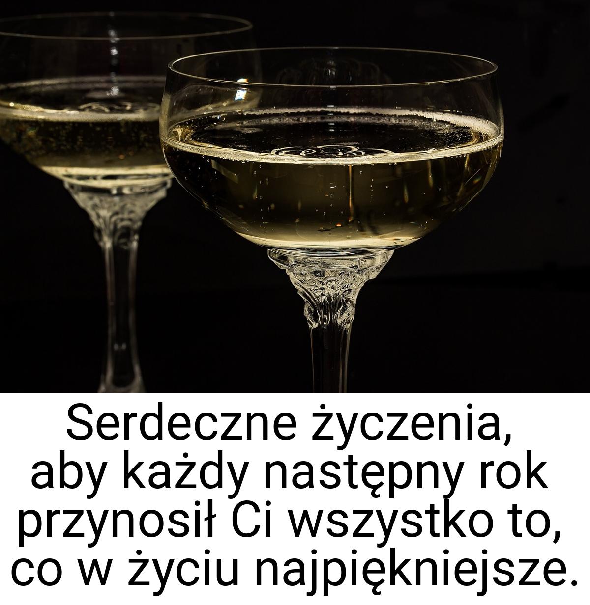 Serdeczne życzenia, aby każdy następny rok przynosił Ci