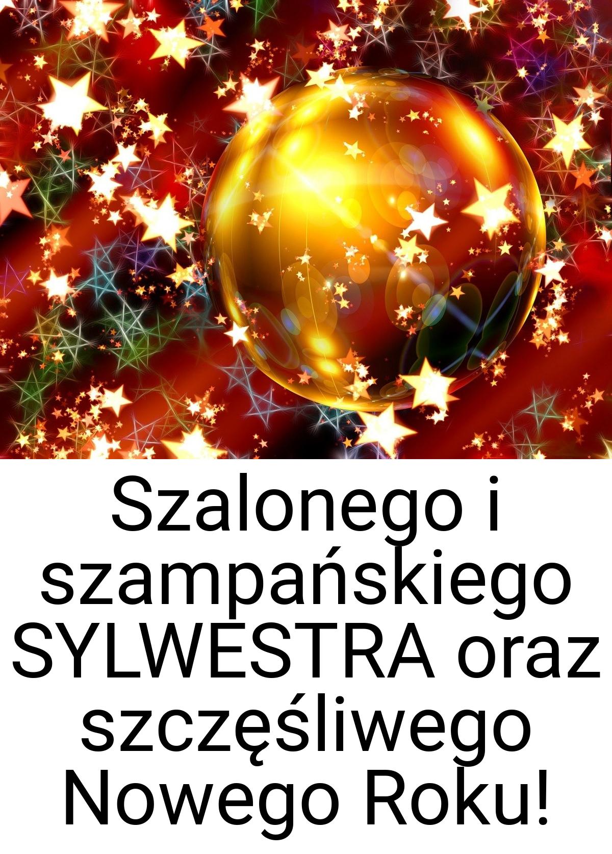 Szalonego i szampańskiego SYLWESTRA oraz szczęśliwego