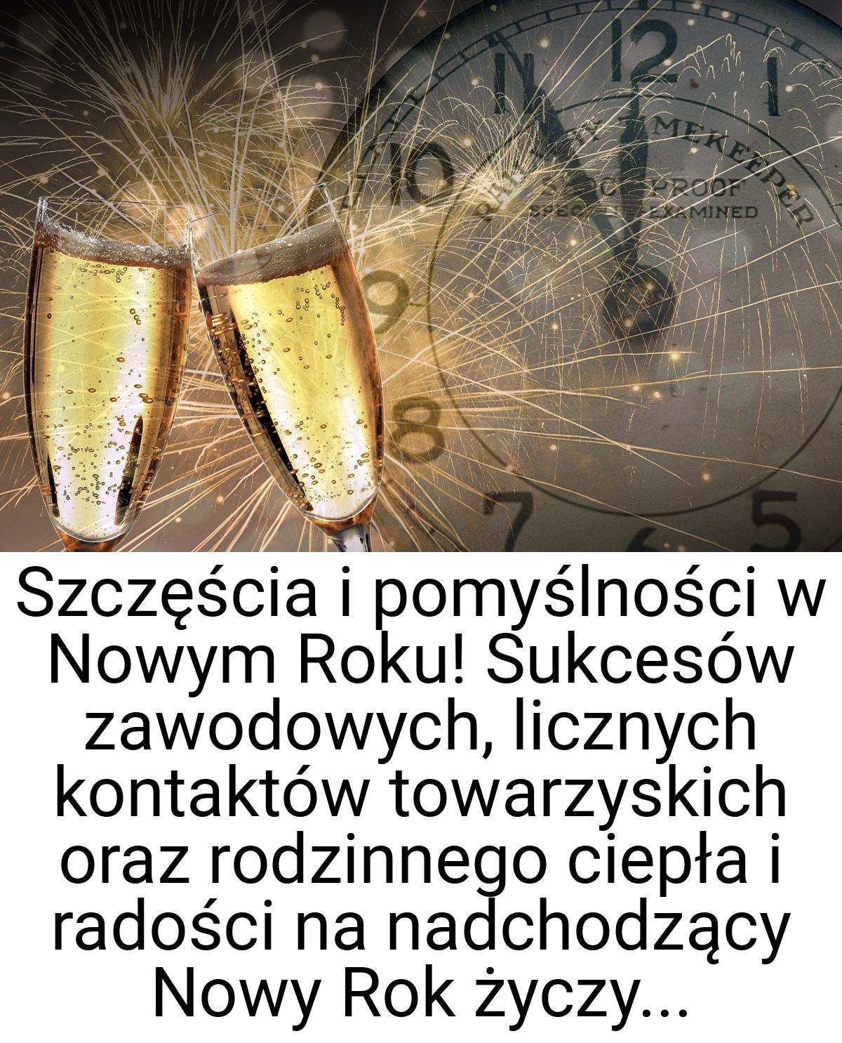 Szczęścia i pomyślności w Nowym Roku! Sukcesów zawodowych