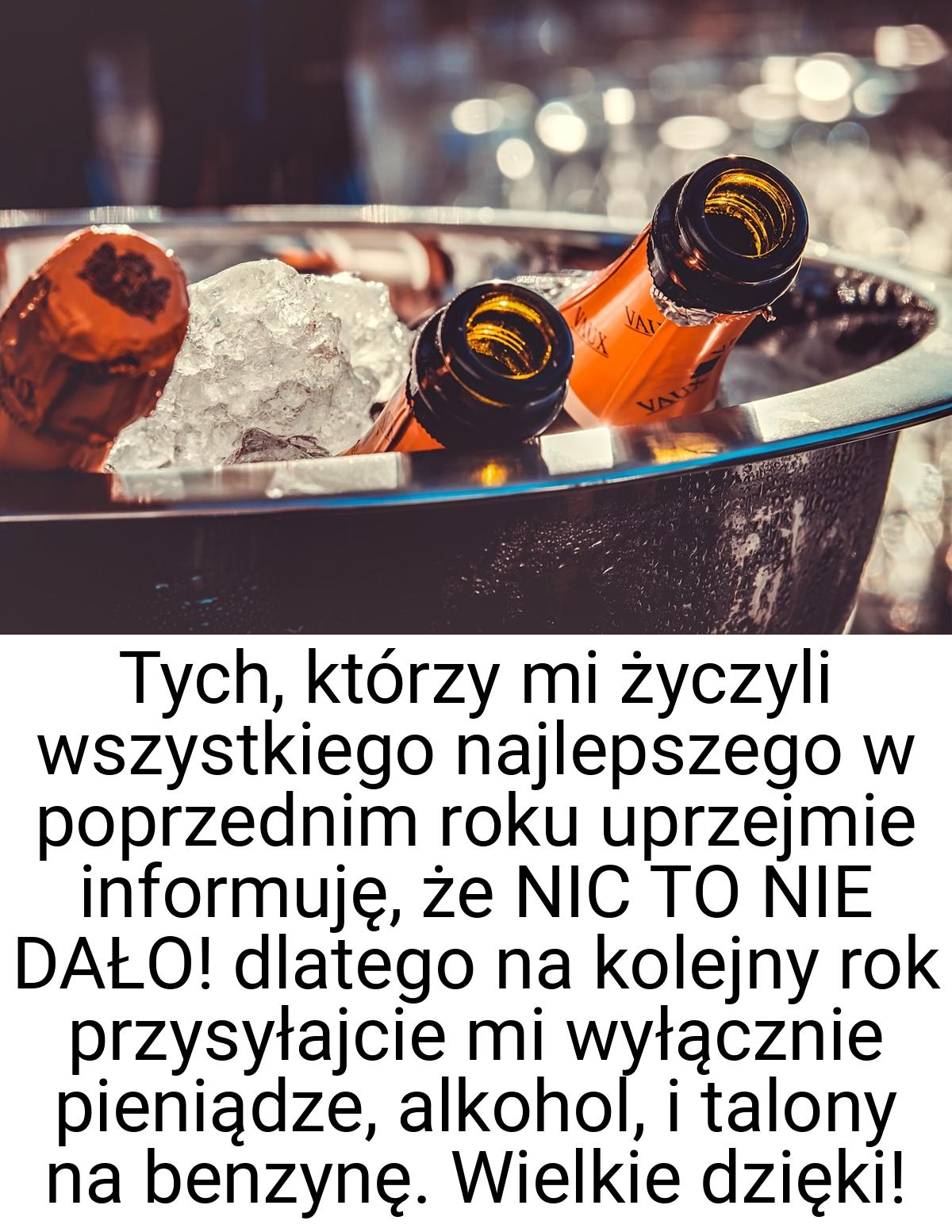 Tych, którzy mi życzyli wszystkiego najlepszego w