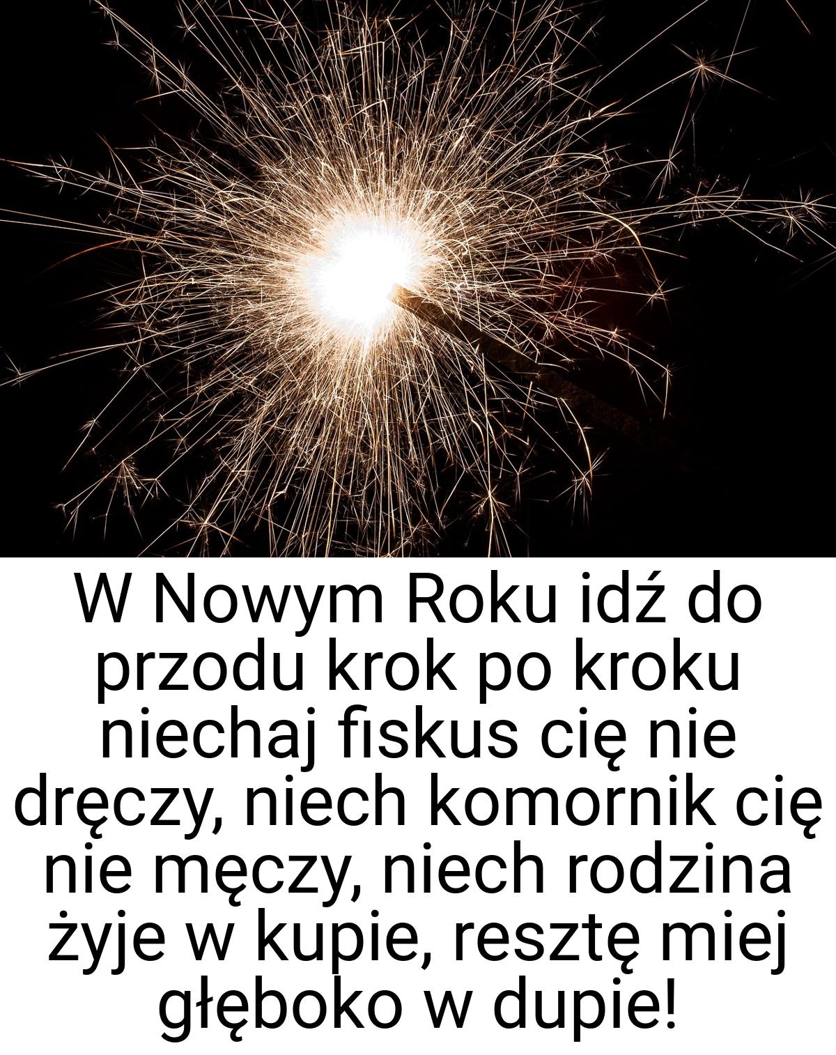 W Nowym Roku idź do przodu krok po kroku niechaj fiskus cię