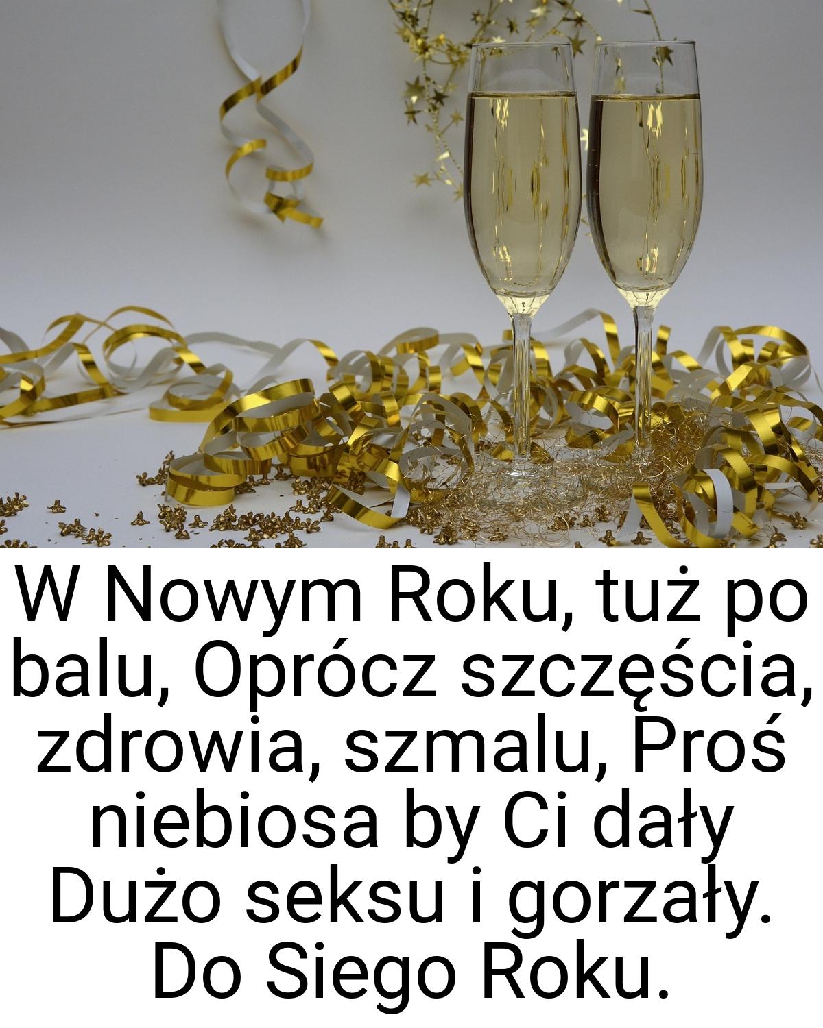 W Nowym Roku, tuż po balu, Oprócz szczęścia, zdrowia