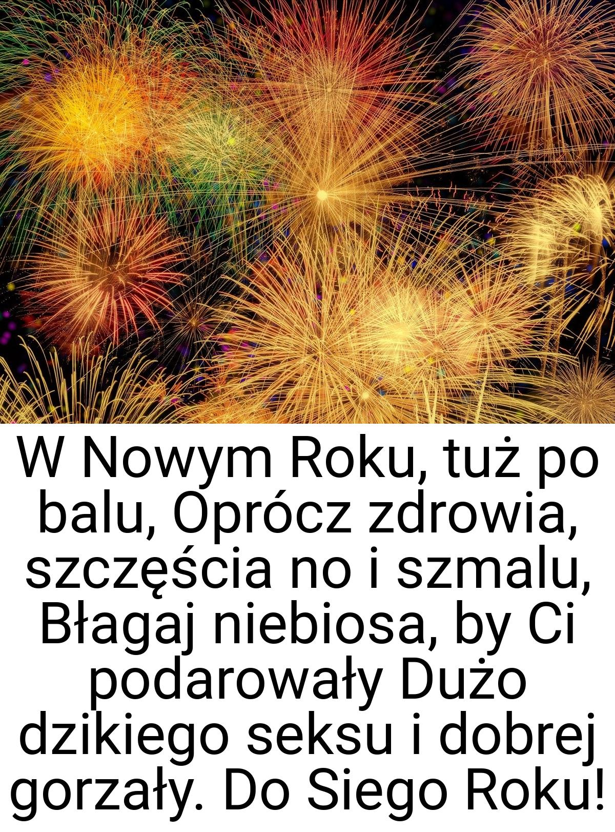 W Nowym Roku, tuż po balu, Oprócz zdrowia, szczęścia no i