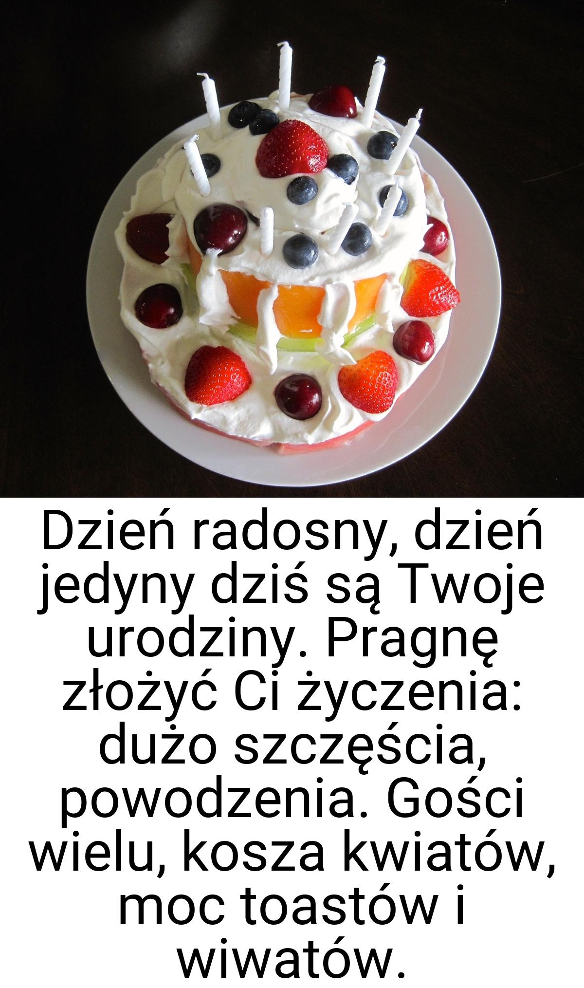Dzień radosny, dzień jedyny dziś są Twoje urodziny. Pragnę
