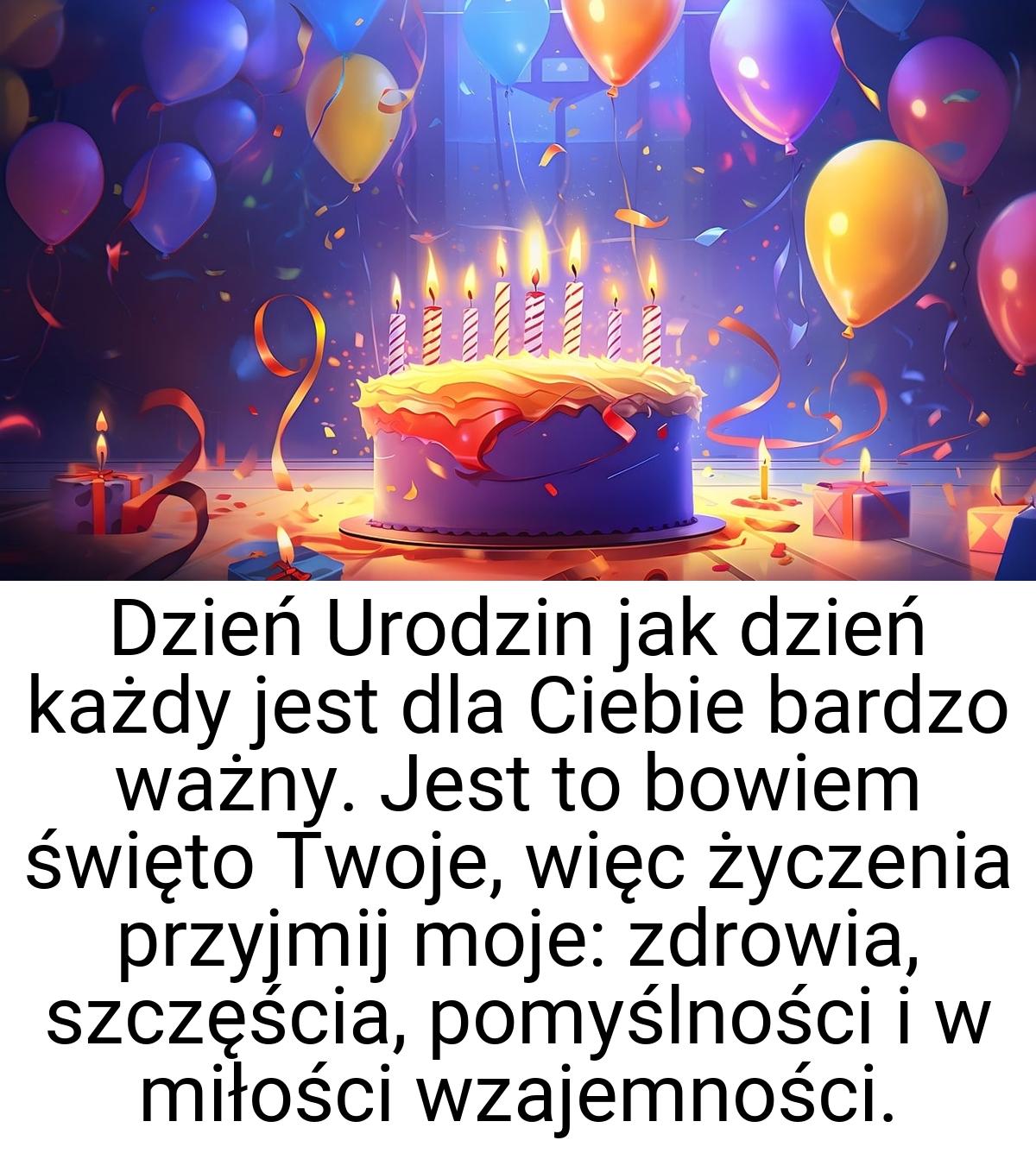 Dzień Urodzin jak dzień każdy jest dla Ciebie bardzo ważny