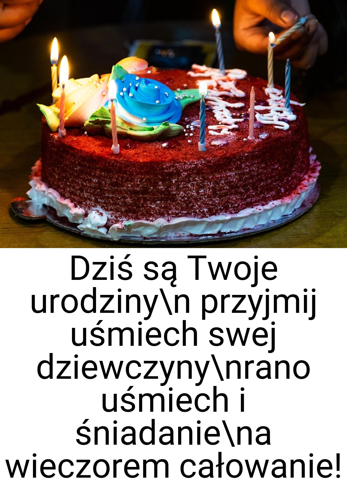 Dziś są Twoje urodziny\n przyjmij uśmiech swej