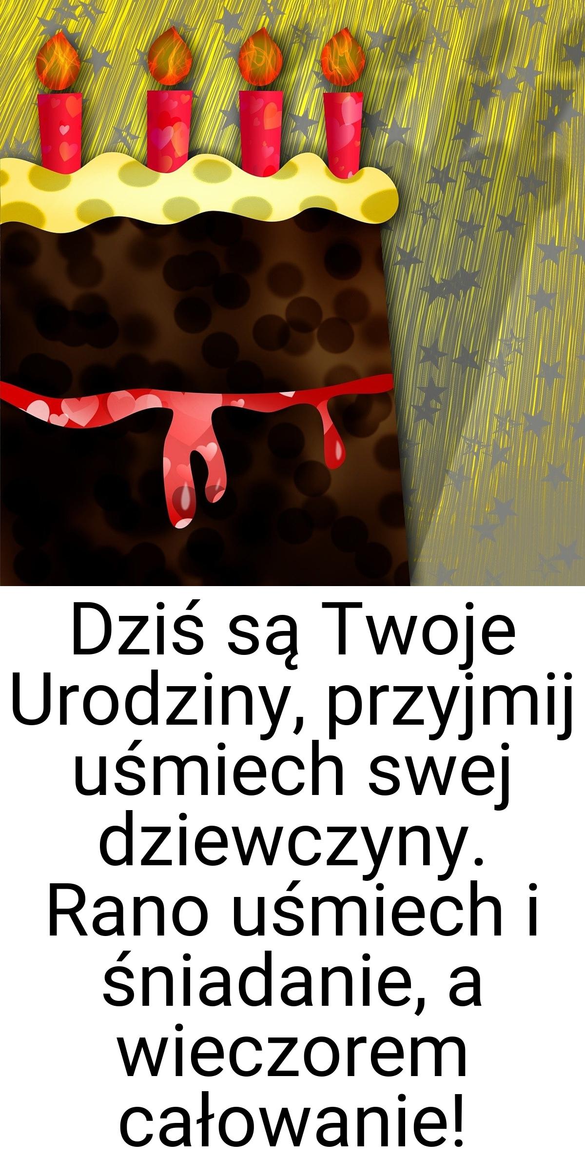 Dziś są Twoje Urodziny, przyjmij uśmiech swej dziewczyny