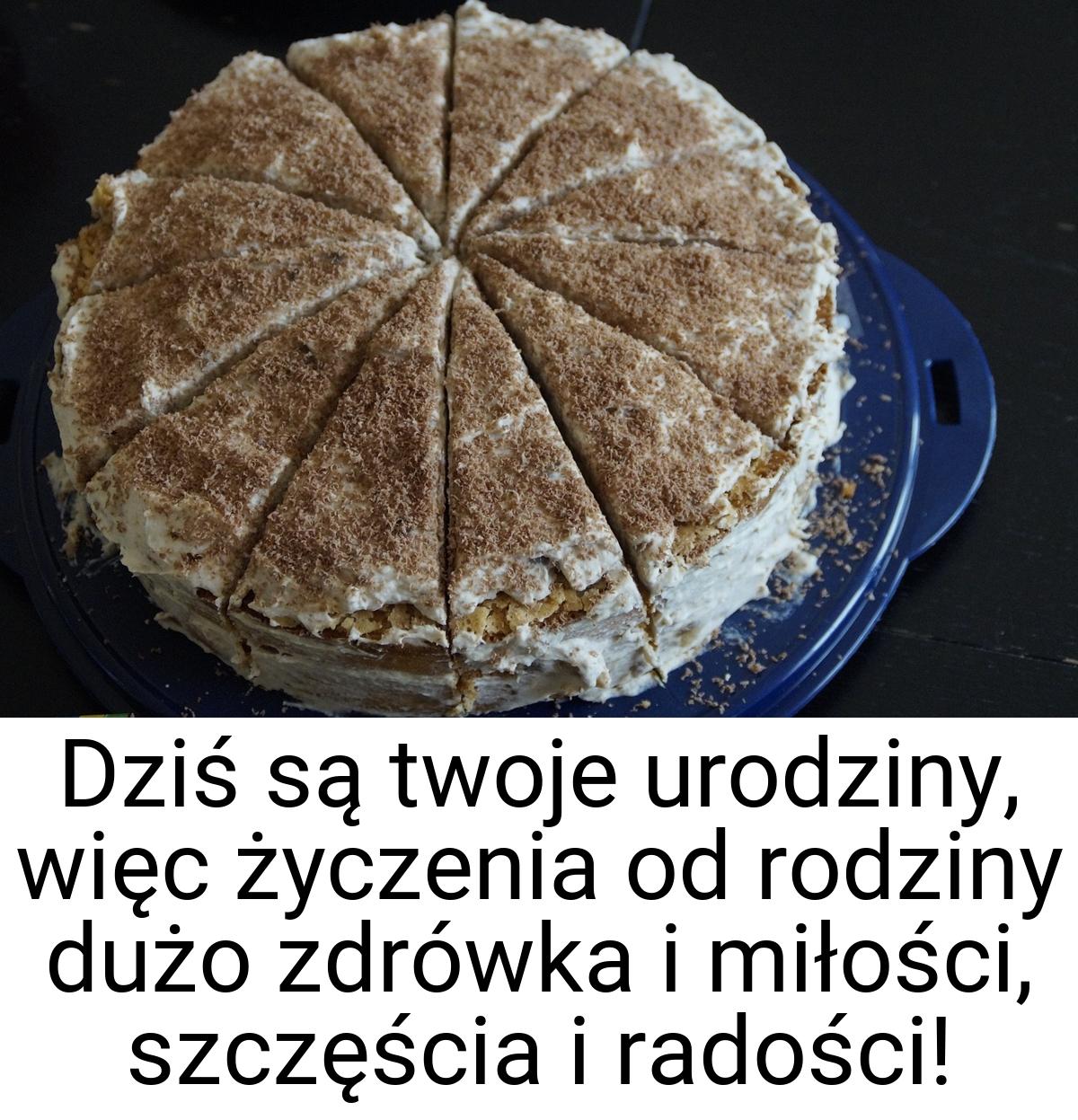 Dziś są twoje urodziny, więc życzenia od rodziny dużo