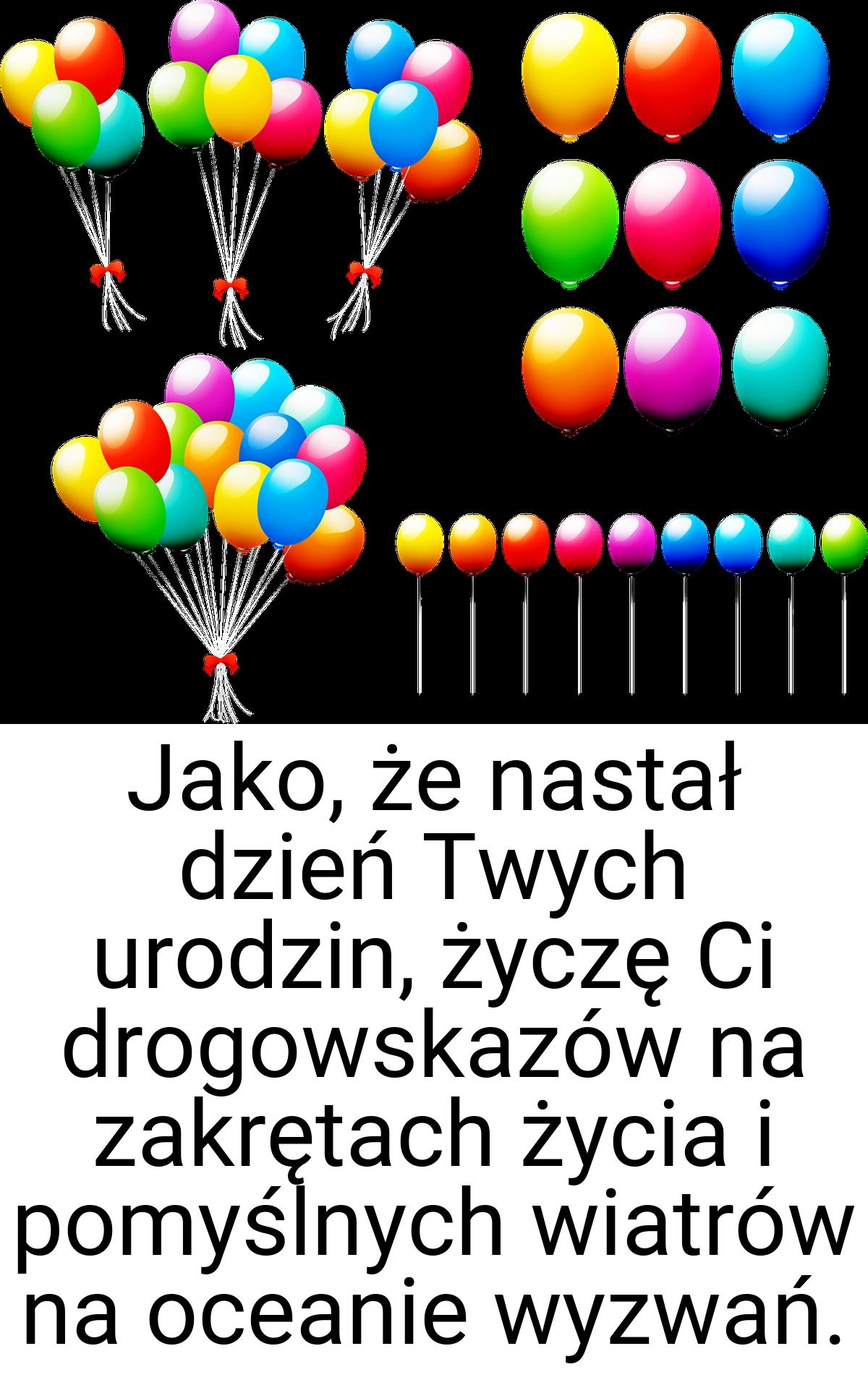 Jako, że nastał dzień Twych urodzin, życzę Ci drogowskazów