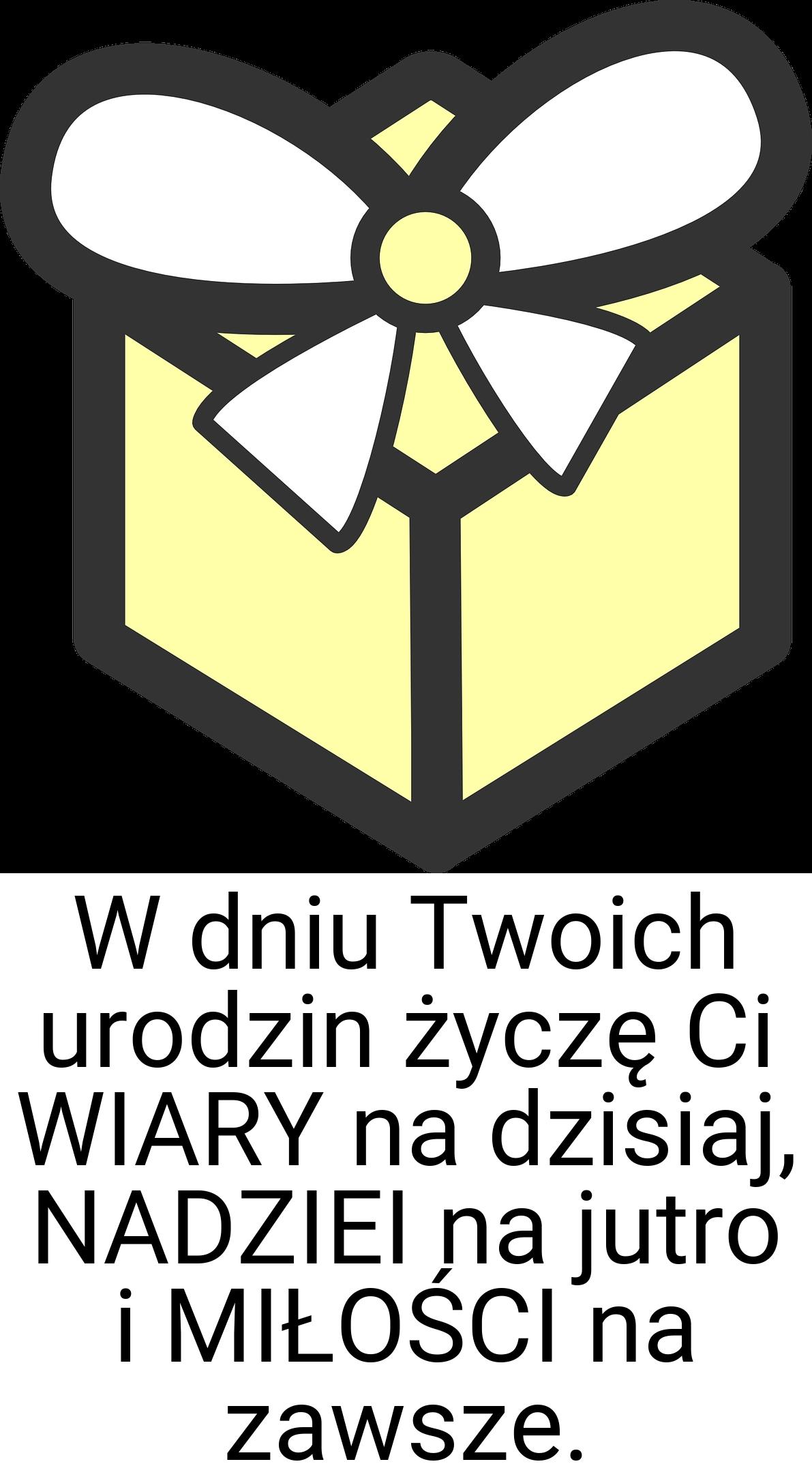 W dniu Twoich urodzin życzę Ci WIARY na dzisiaj, NADZIEI na