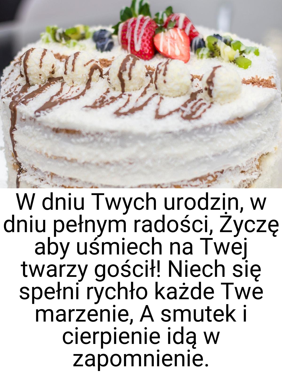 W dniu Twych urodzin, w dniu pełnym radości, Życzę aby