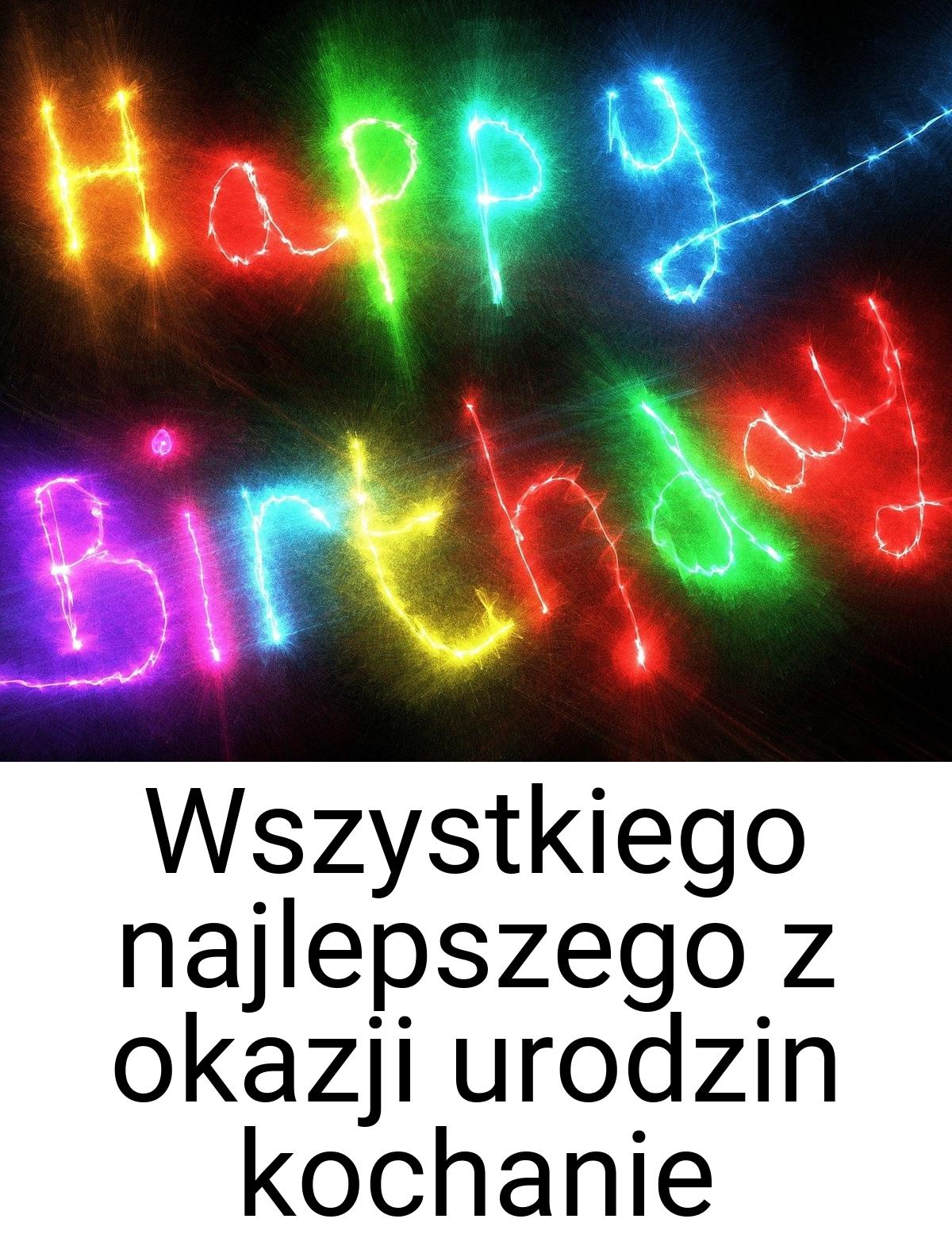 Wszystkiego najlepszego z okazji urodzin kochanie