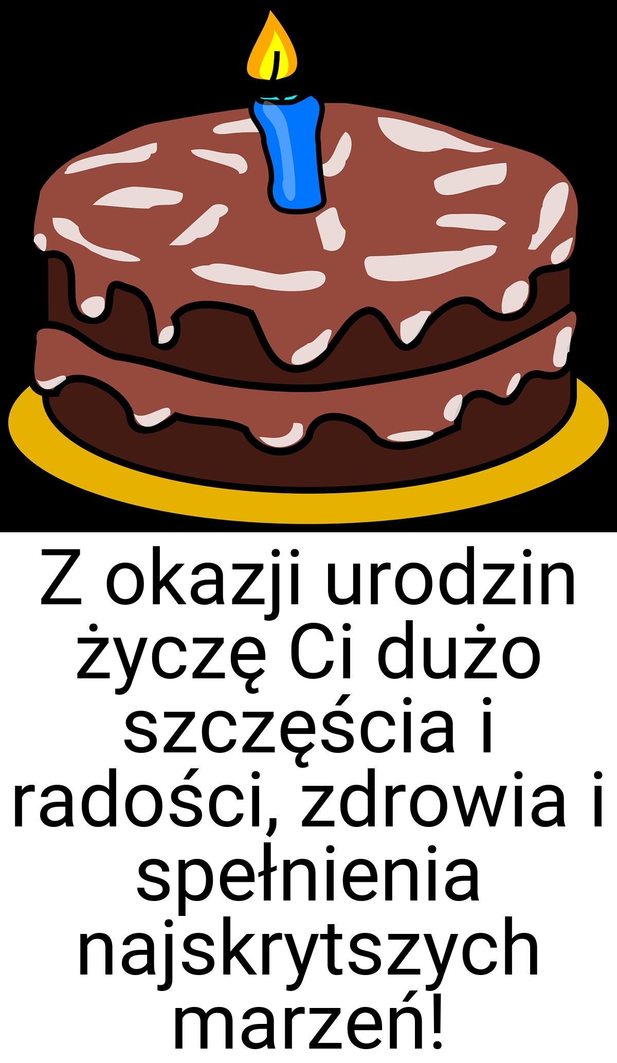 Z okazji urodzin życzę Ci dużo szczęścia i radości, zdrowia