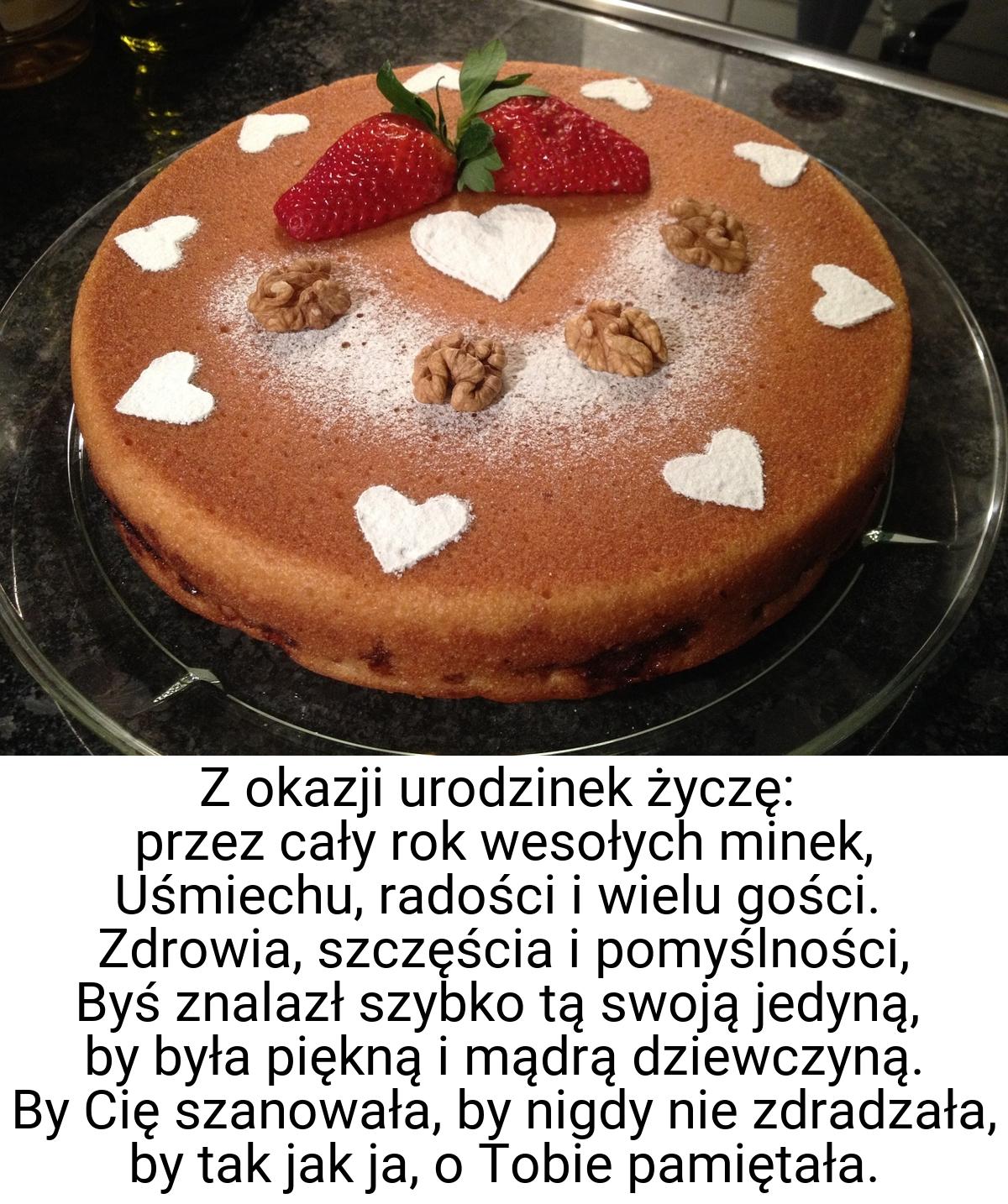 Z okazji urodzinek życzę: przez cały rok wesołych minek