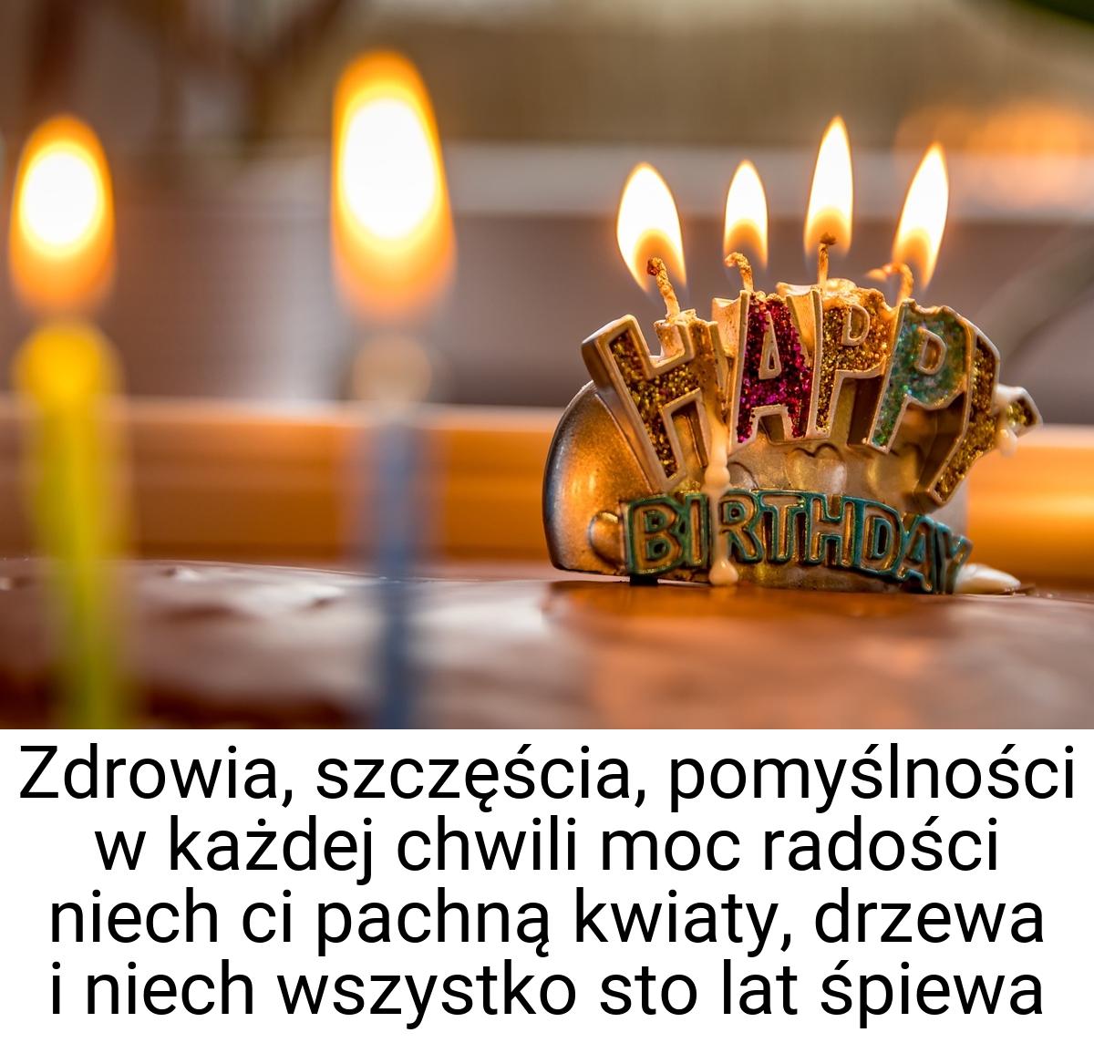 Zdrowia, szczęścia, pomyślności w każdej chwili moc radości