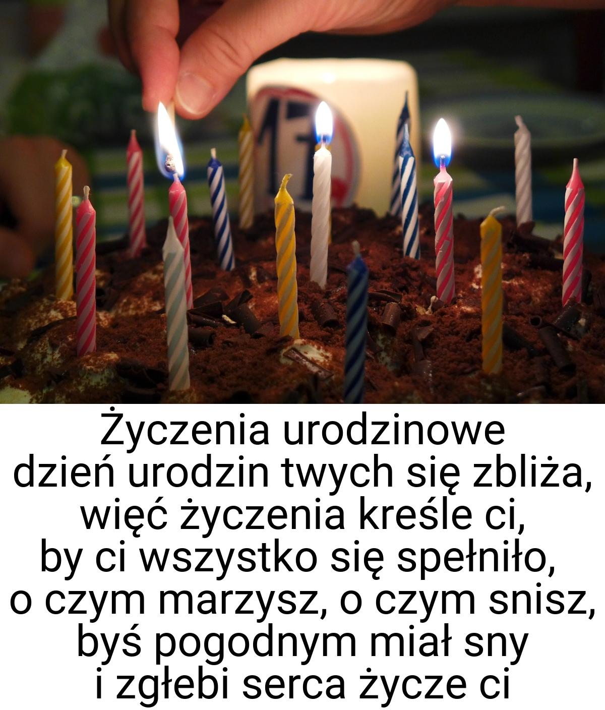 Życzenia urodzinowe dzień urodzin twych się zbliża, więć